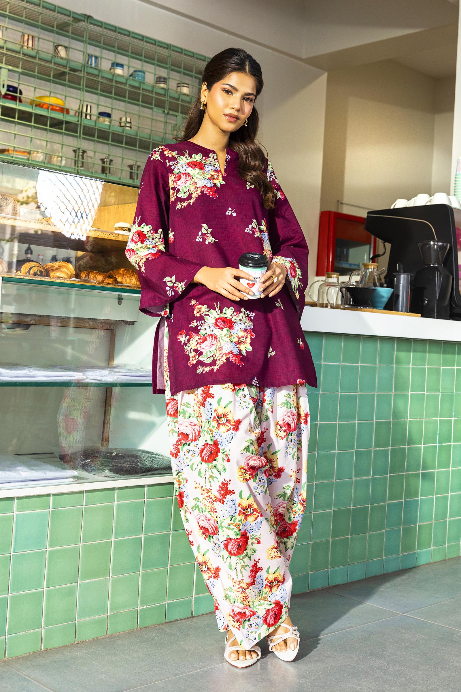 Stitched Printed Lawn Shirt + Shalwar Secondary image