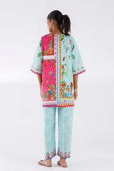 Stitched Printed Lawn Shirt+ Culotte