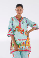 Stitched Printed Lawn Shirt+ Culotte