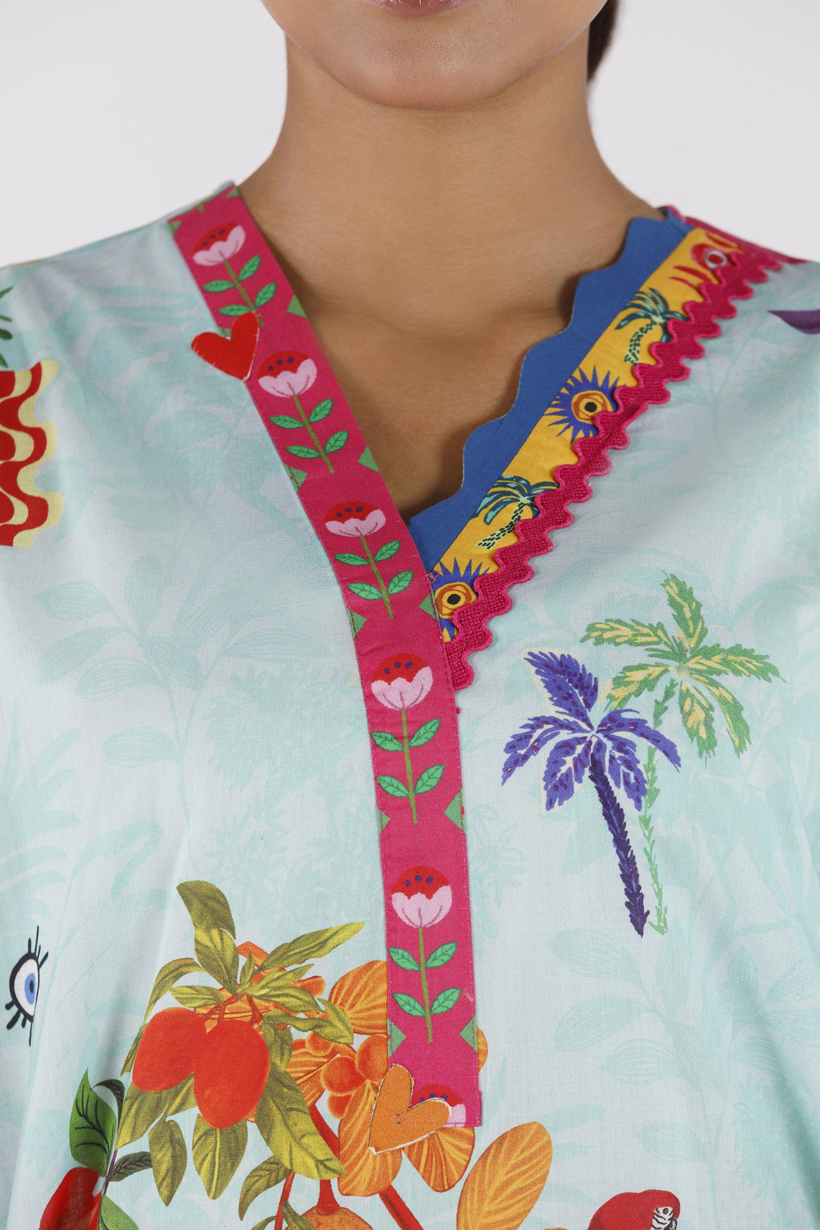 Stitched Printed Lawn Shirt+ Culotte Secondary image