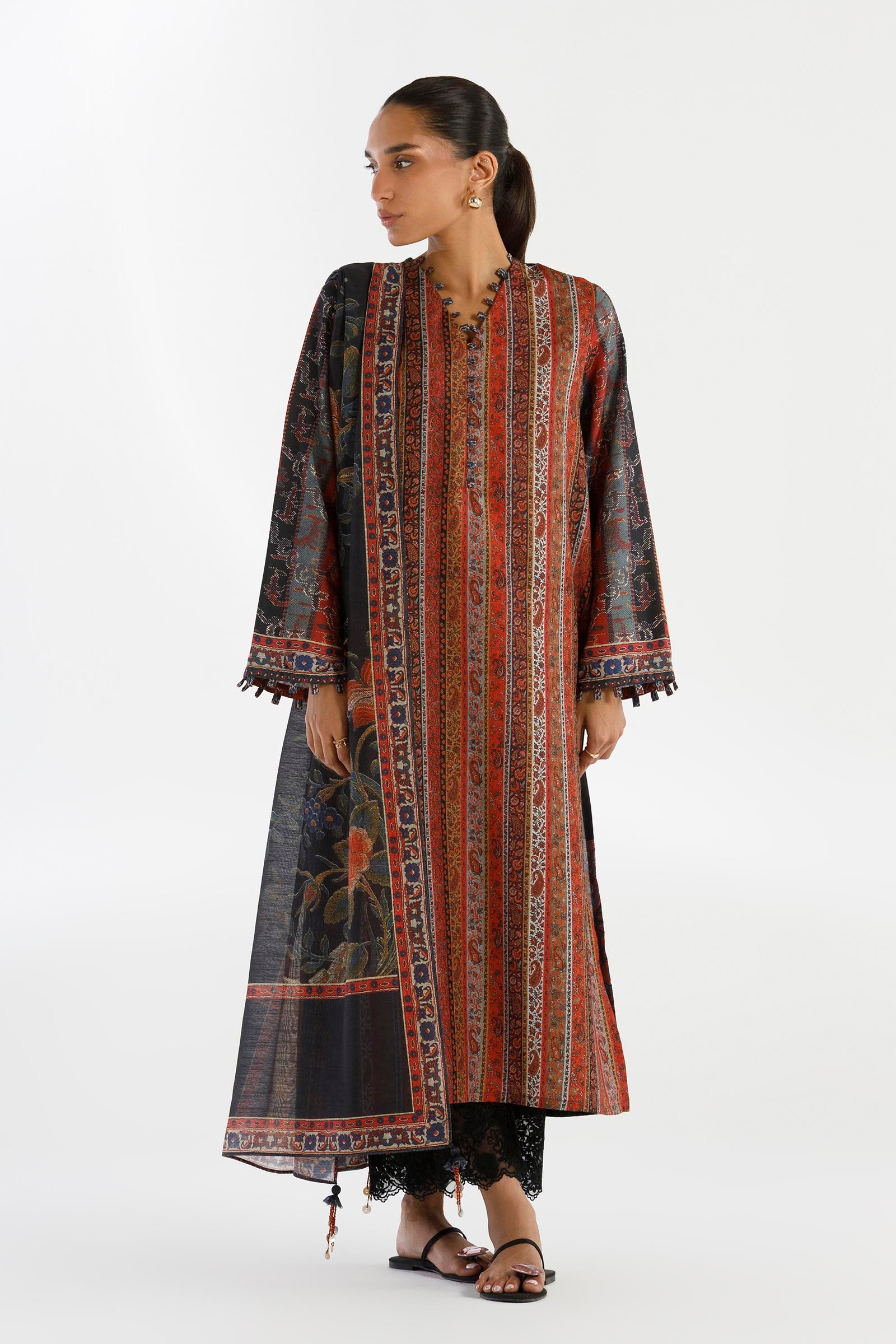 Stitched Printed Lawn Shirt+ Dupatta Main image