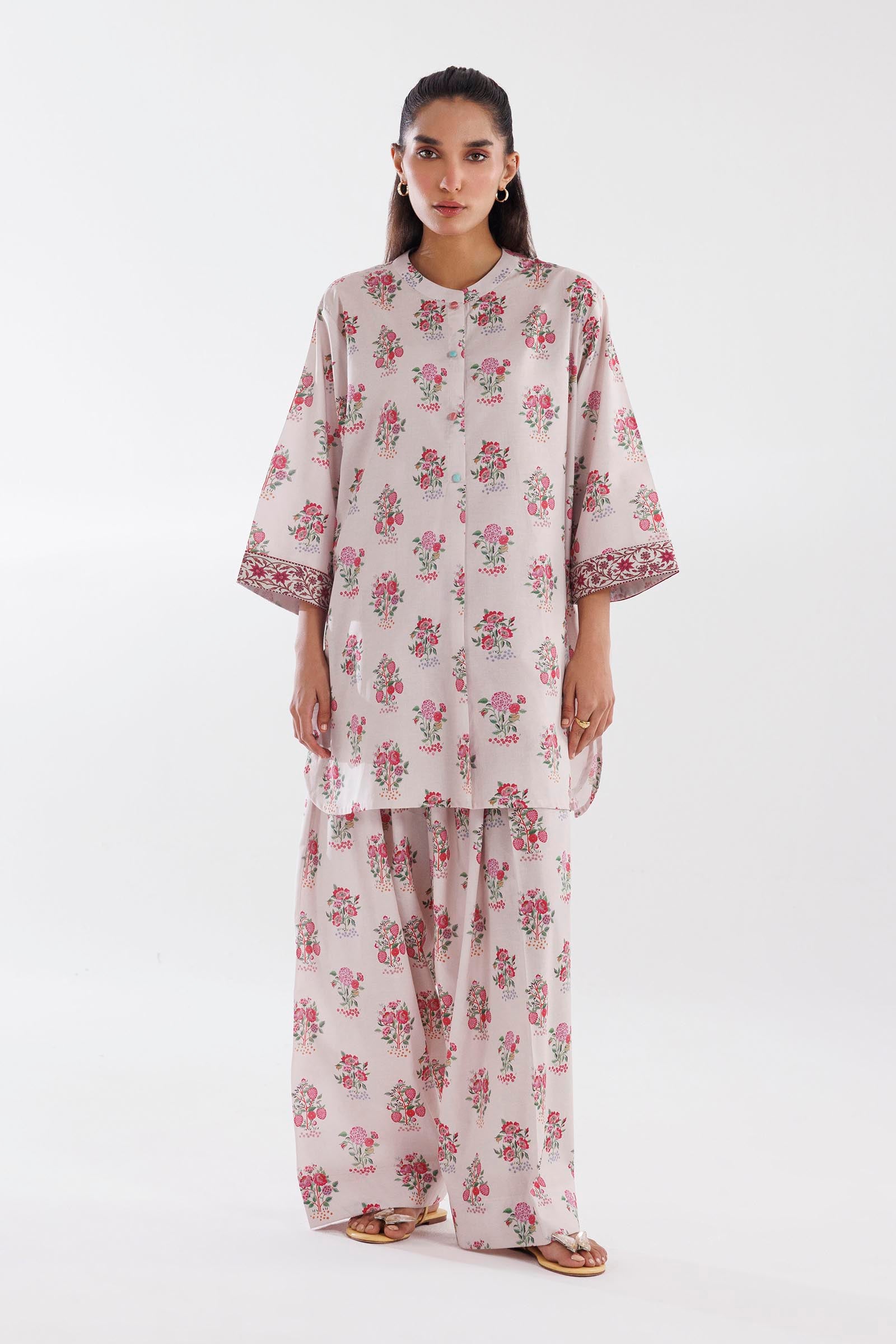 Stitched Printed Lawn Shirt + Shalwar Main image
