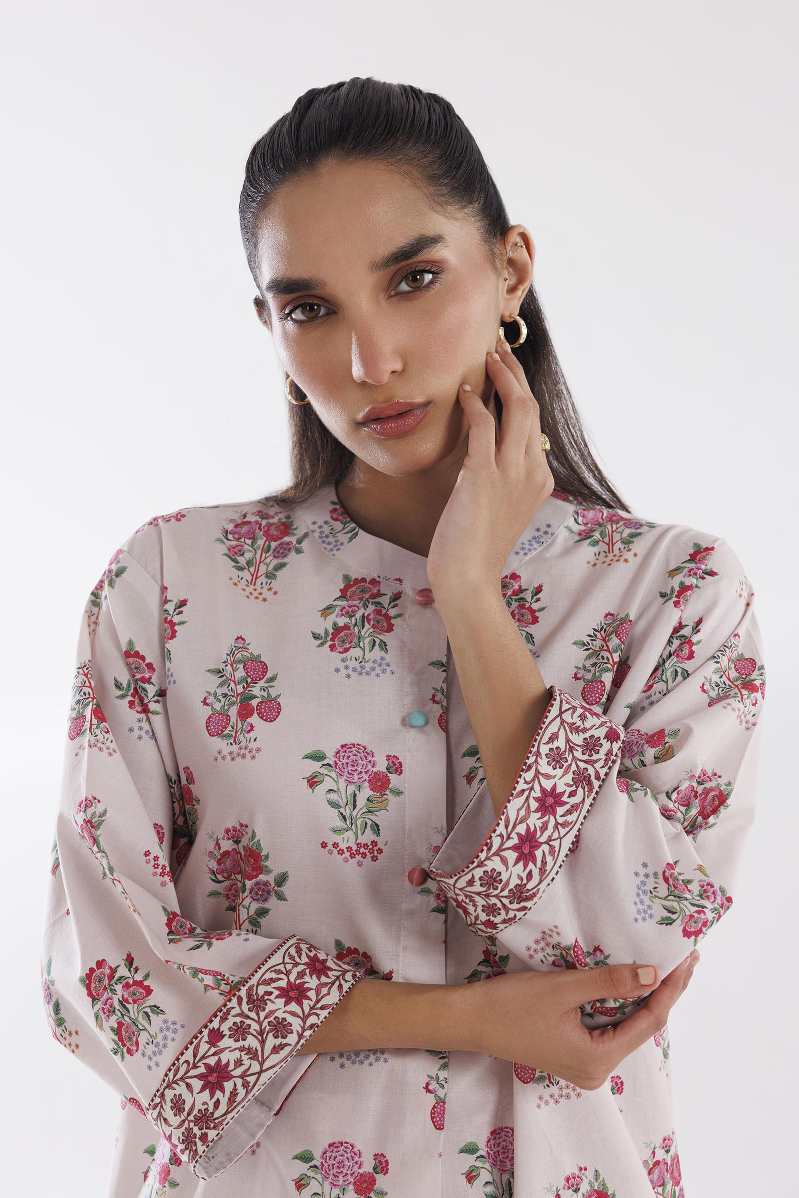 Stitched Printed Lawn Shirt + Shalwar Secondary image