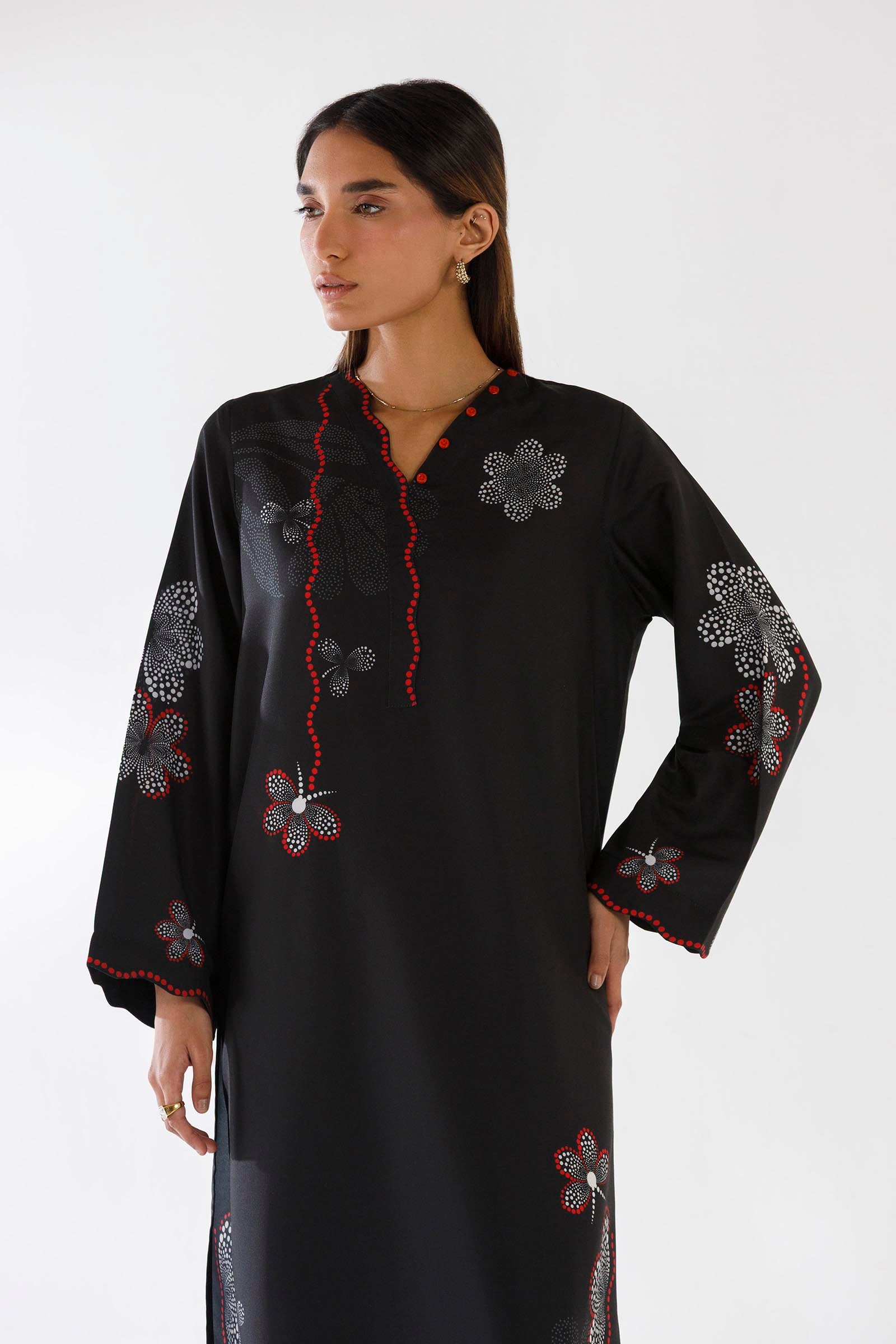 Stitched Printed Viscose Shirt + Culotte