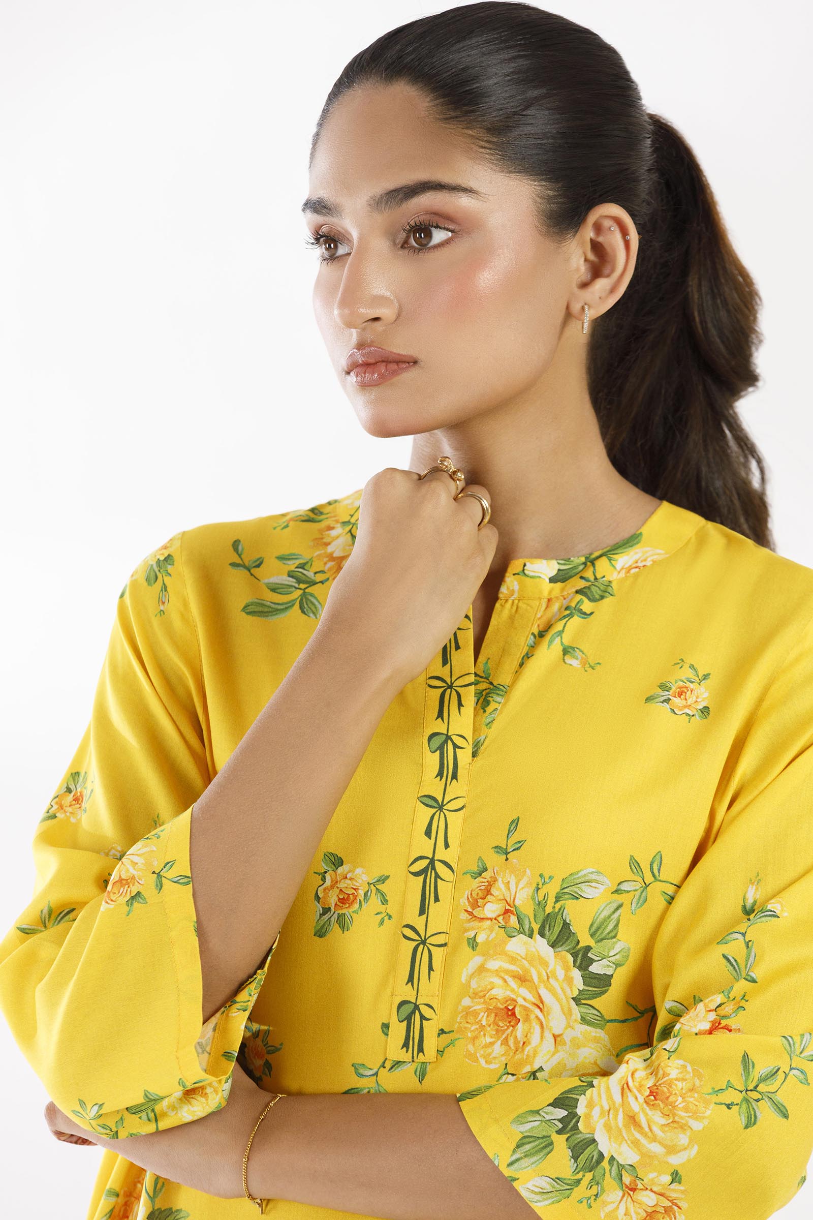 Stitched Printed Linen Shirt+ Culotte Secondary image