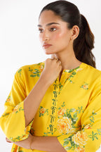 Stitched Printed Linen Shirt+ Culotte