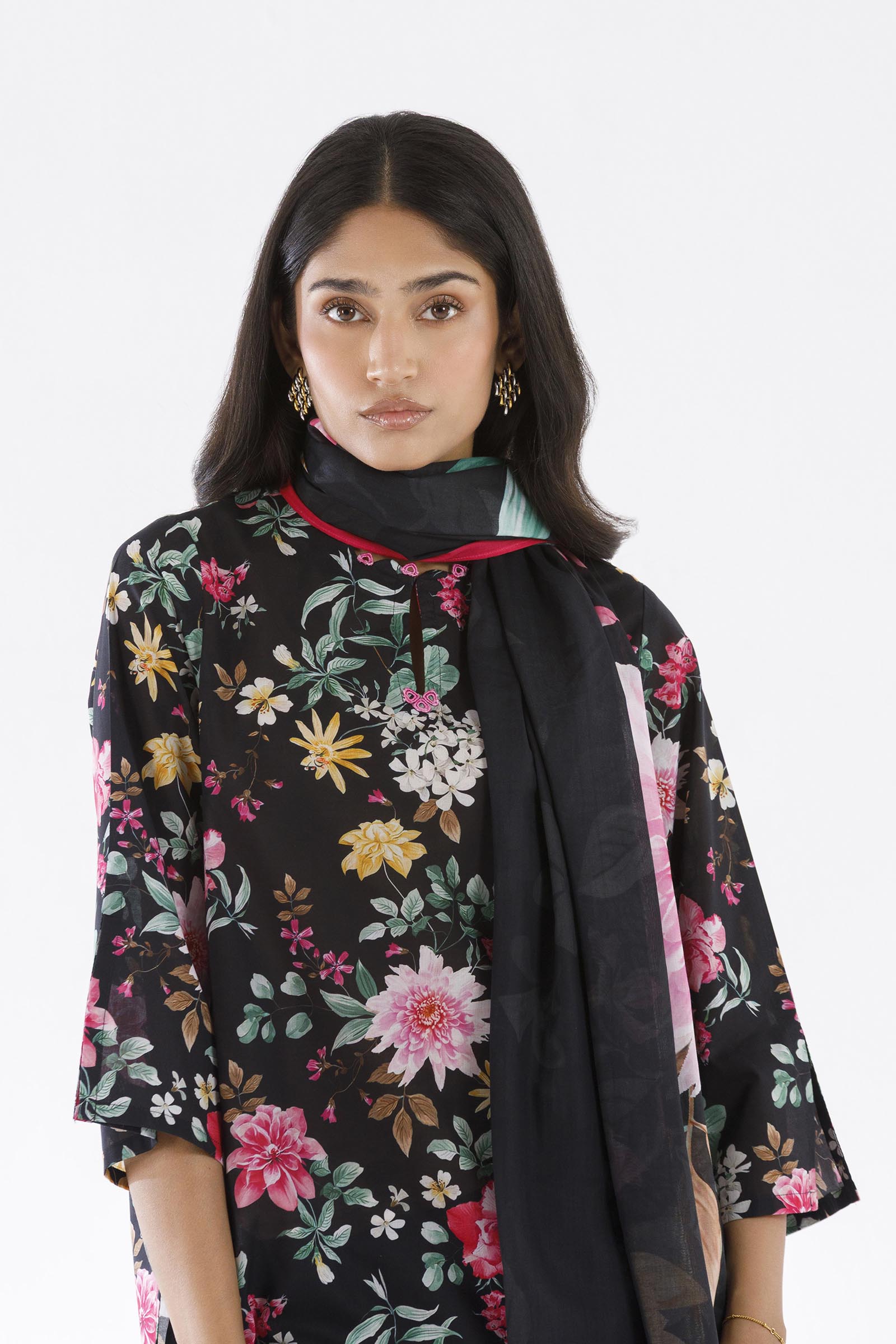 Stitched Printed Lawn Shirt+ Dupatta Secondary image