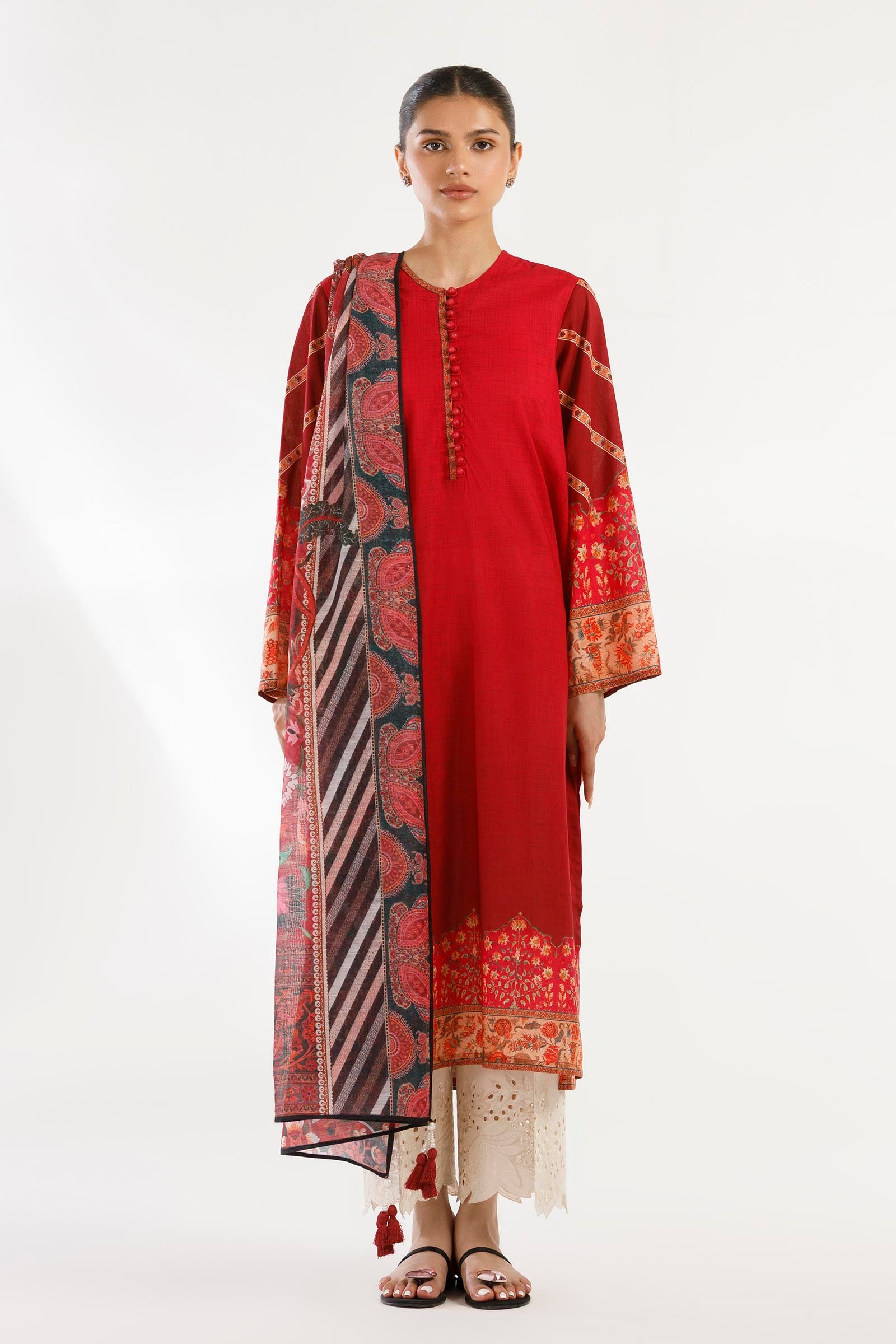 Stitched Printed Lawn Shirt + Dupatta Main image