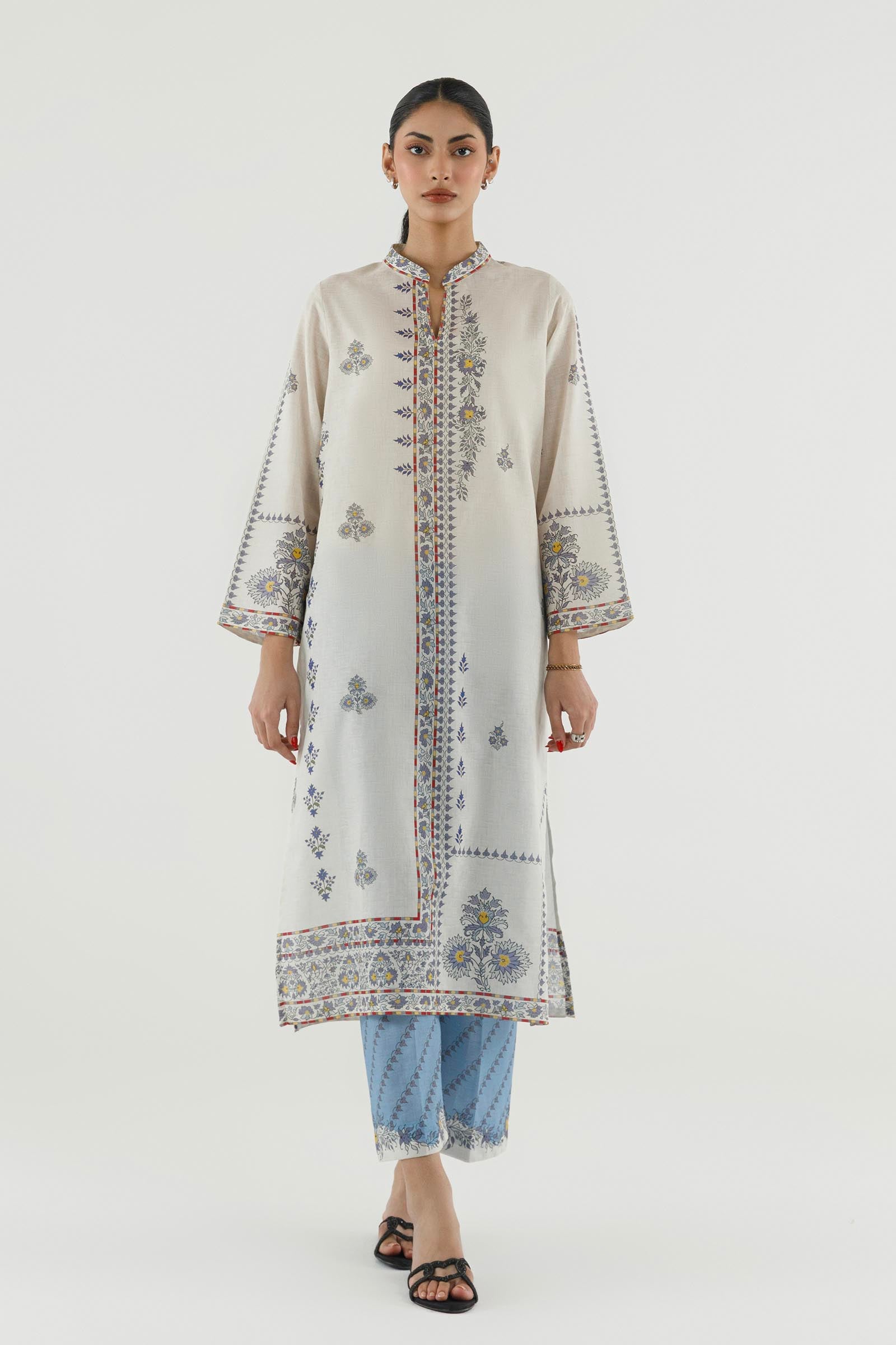 Stitched Printed Dobby Shirt+ Culotte Main image
