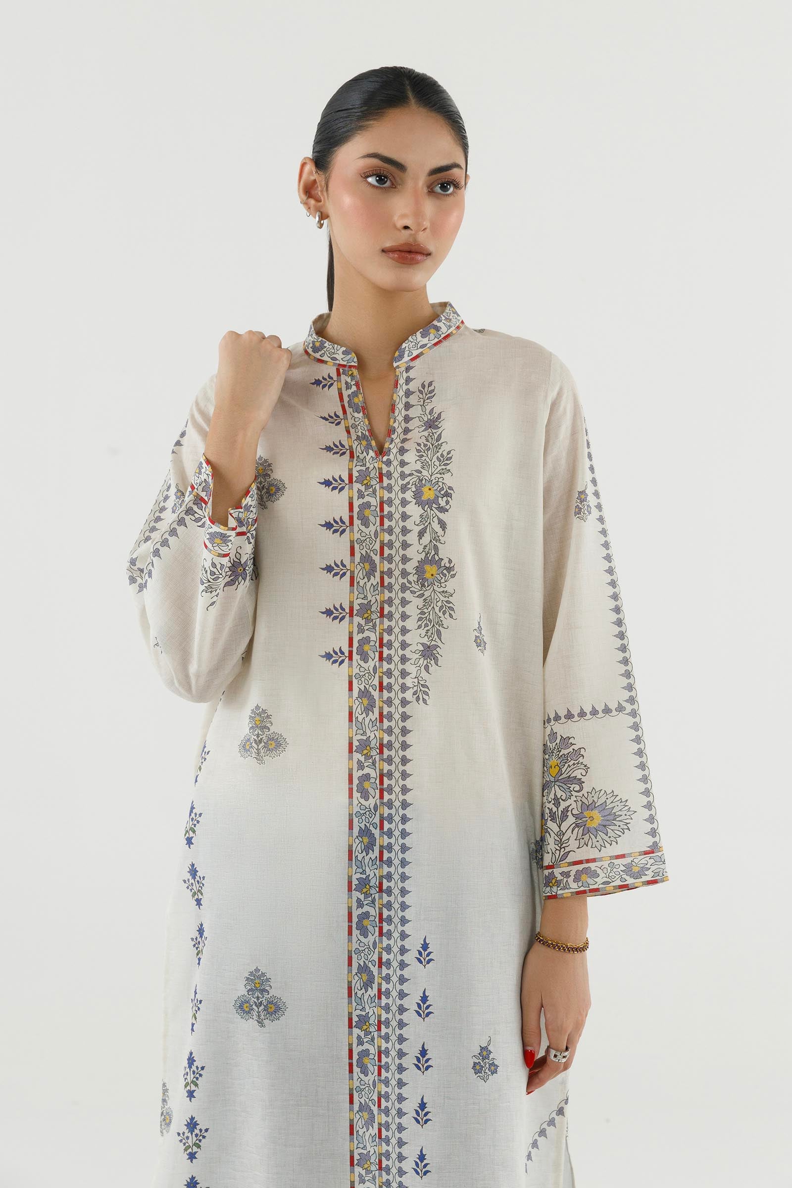 Stitched Printed Dobby Shirt+ Culotte Secondary image
