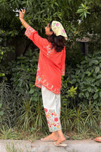 Stitched Printed Dobby Shirt+ Culotte