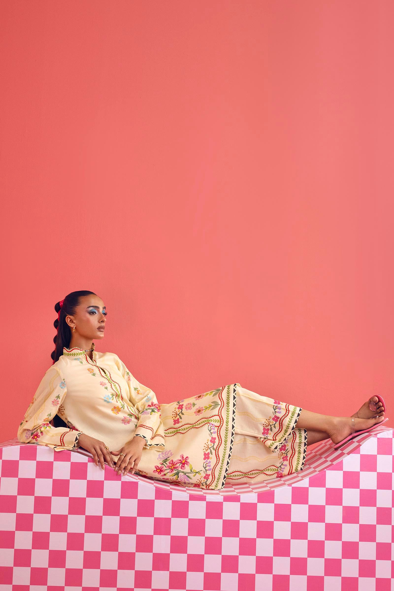 Stitched Printed Lawn Shirt+ Culotte