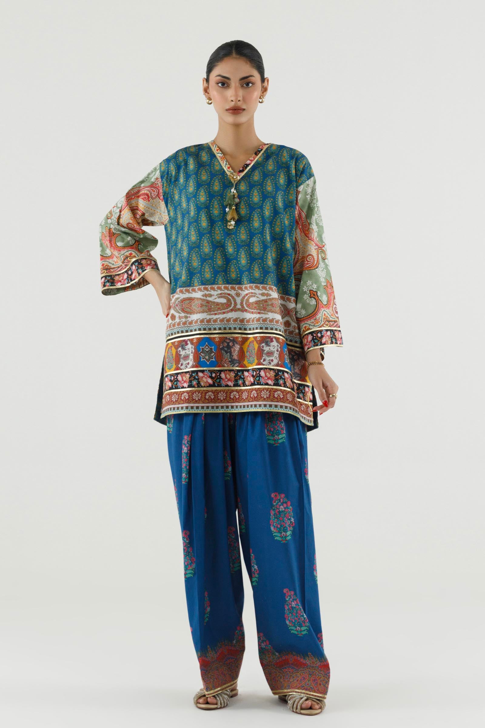 Stitched Printed Lawn Suit+ Shalwar Main image