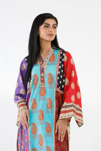 Stitched Embroidered Lawn Shirt+ Culotte