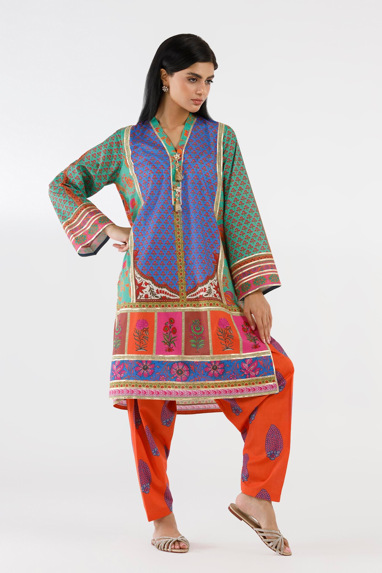 Stitched Printed Lawn Shirt+ Shalwar Main image
