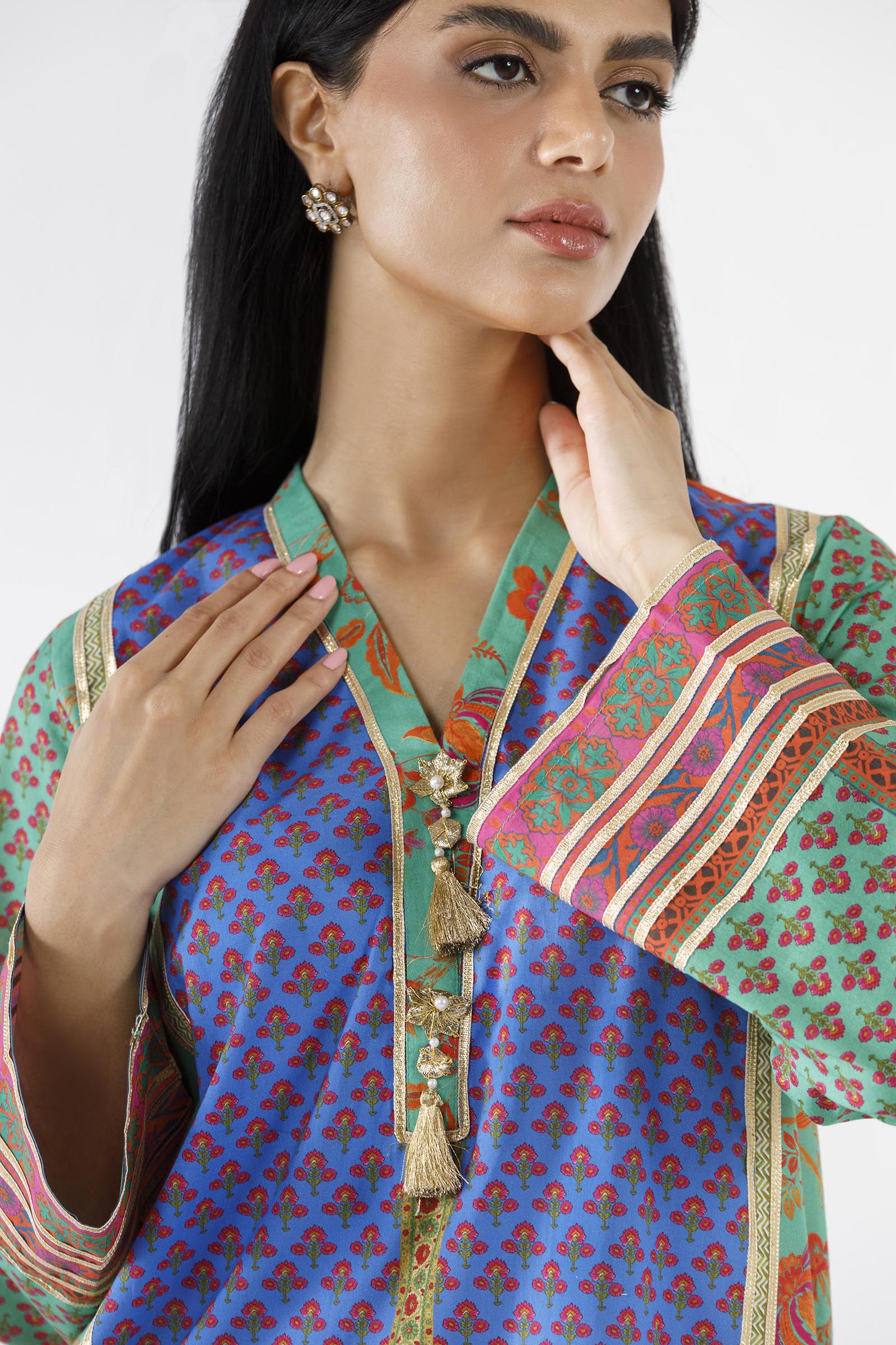 Stitched Printed Lawn Shirt+ Shalwar Secondary image