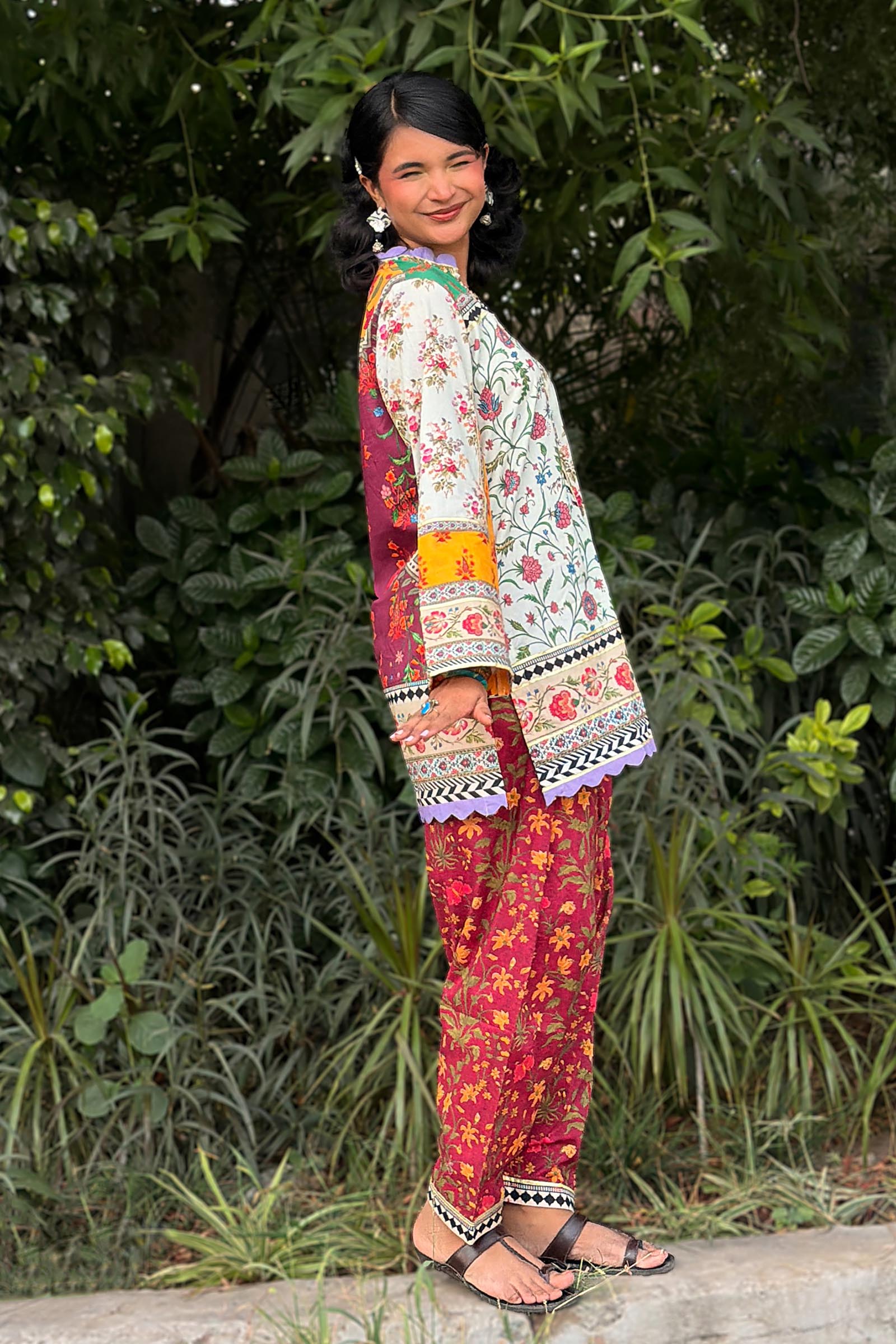 Stitched Printed Lawn Shirt+ Shalwar Secondary image