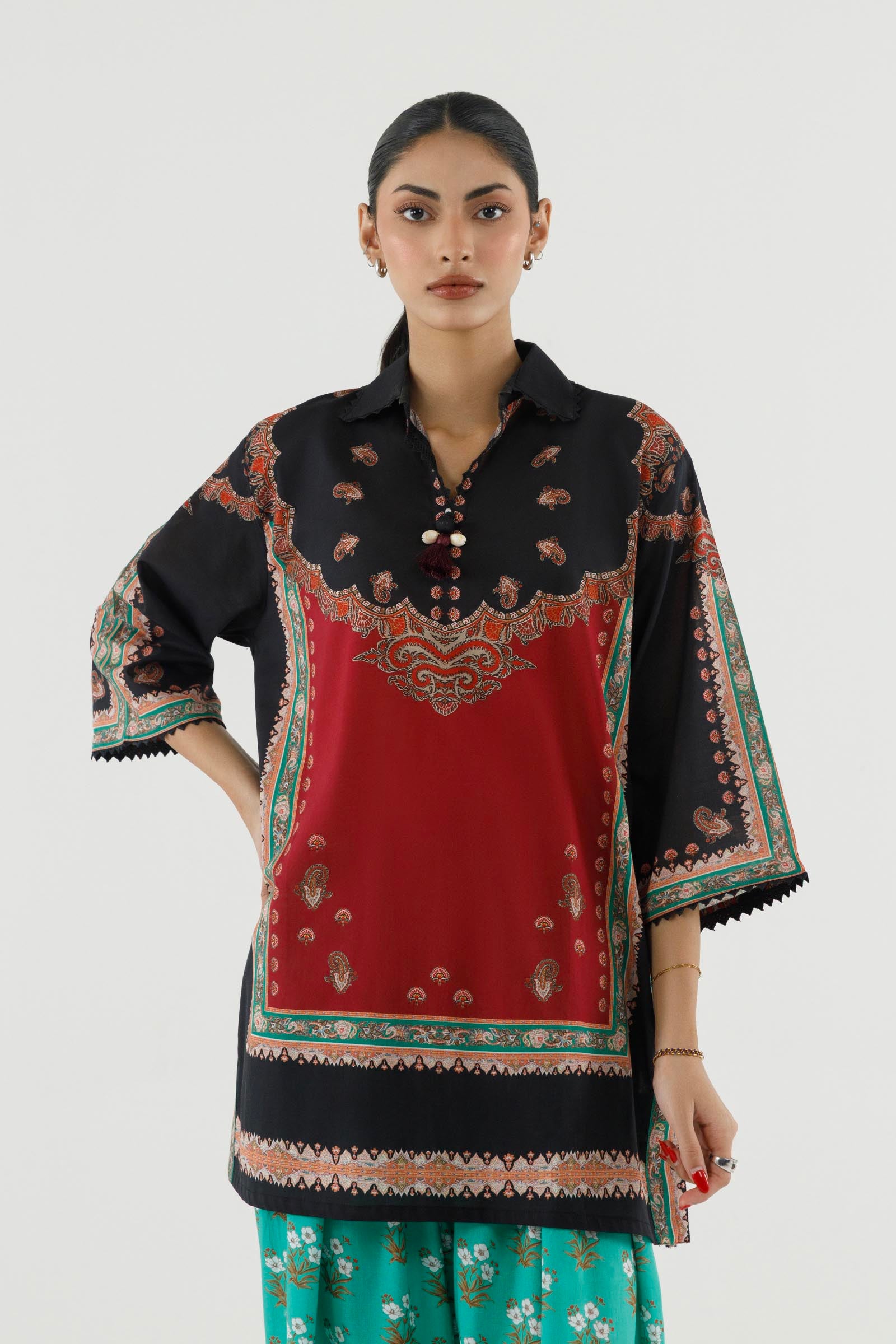 Stitched Printed Lawn Shirt+ Shalwar Secondary image