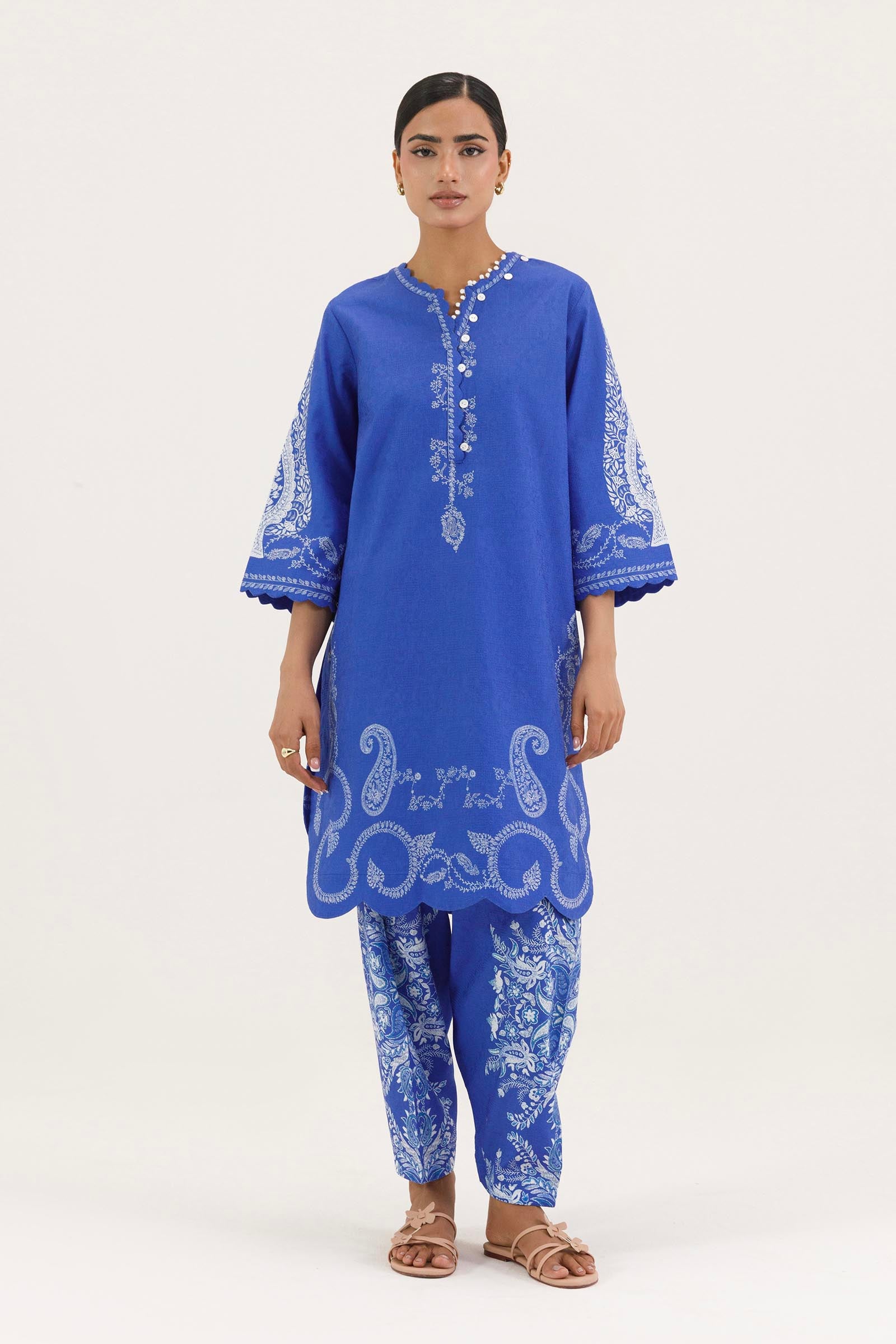 Stitched Printed Dobby Shirt+ Shalwar Main image