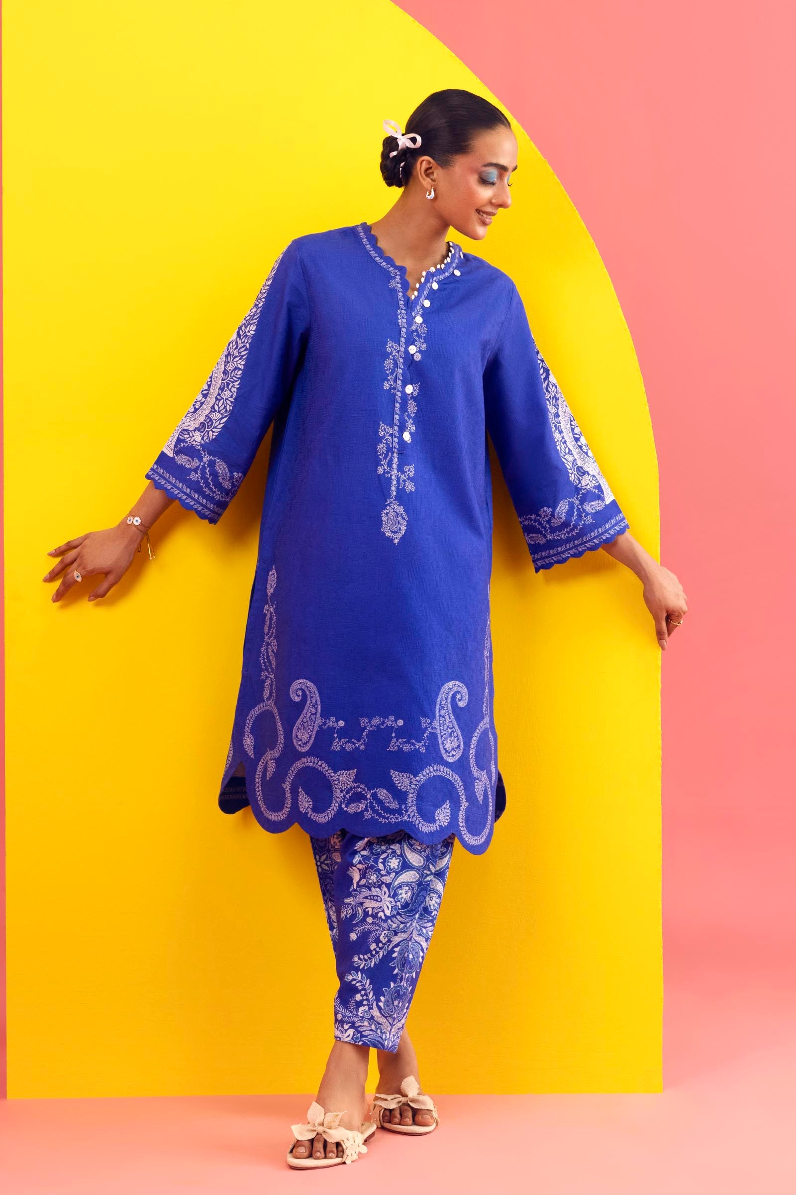 Stitched Printed Dobby Shirt+ Shalwar Main image