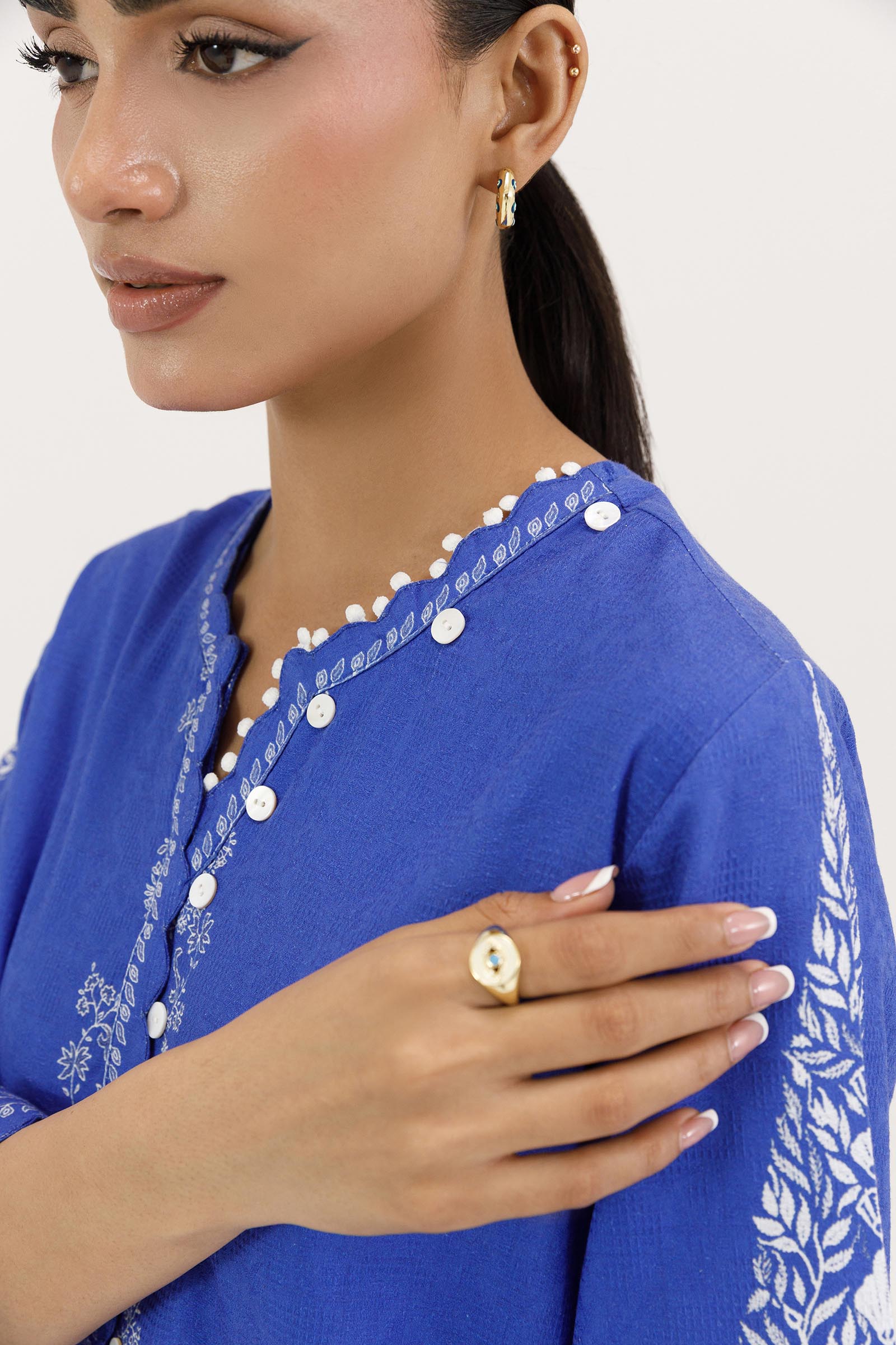 Stitched Printed Dobby Shirt+ Shalwar