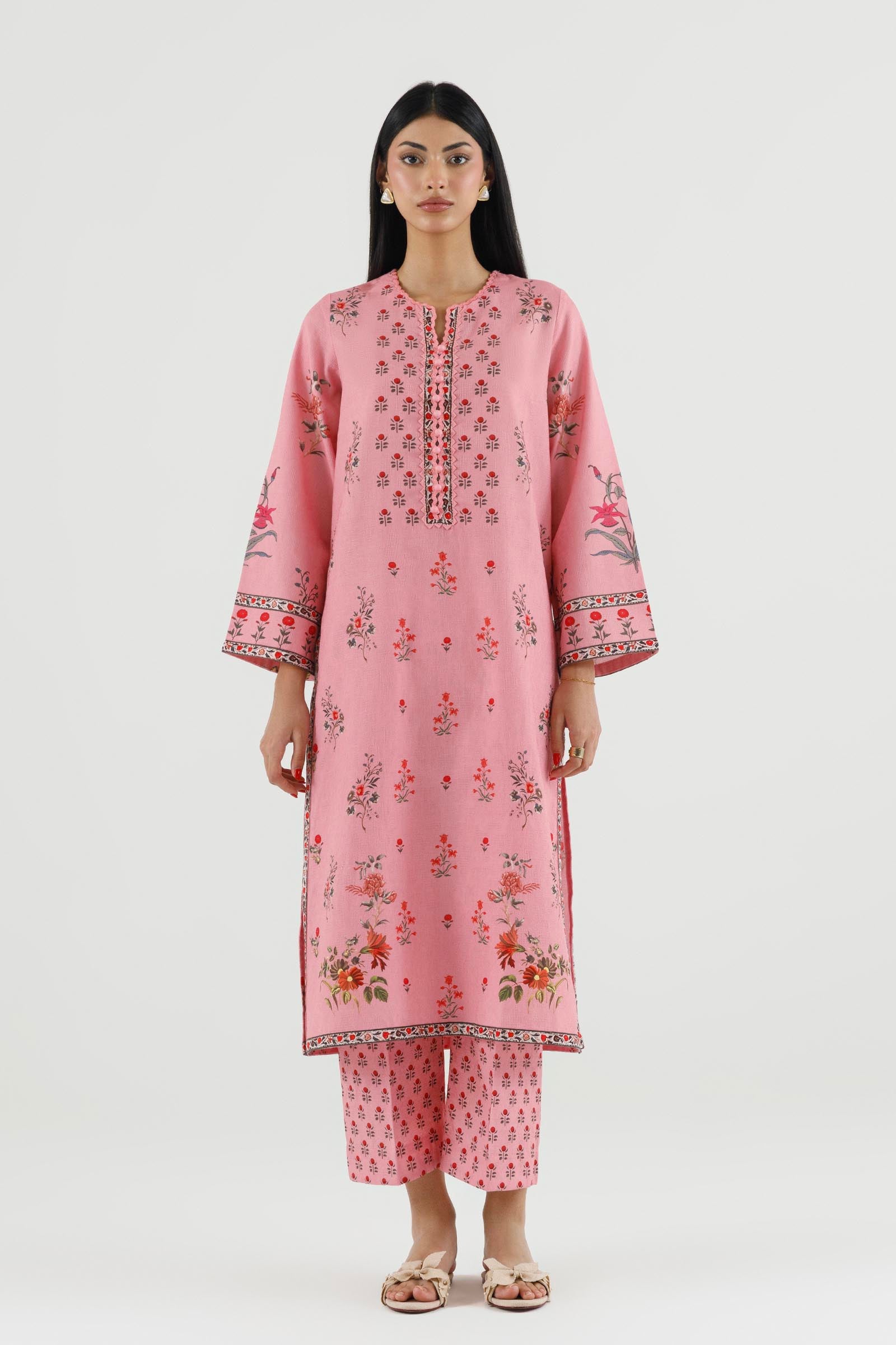 Stitched Printed Dobby Shirt+ Culotte Main image