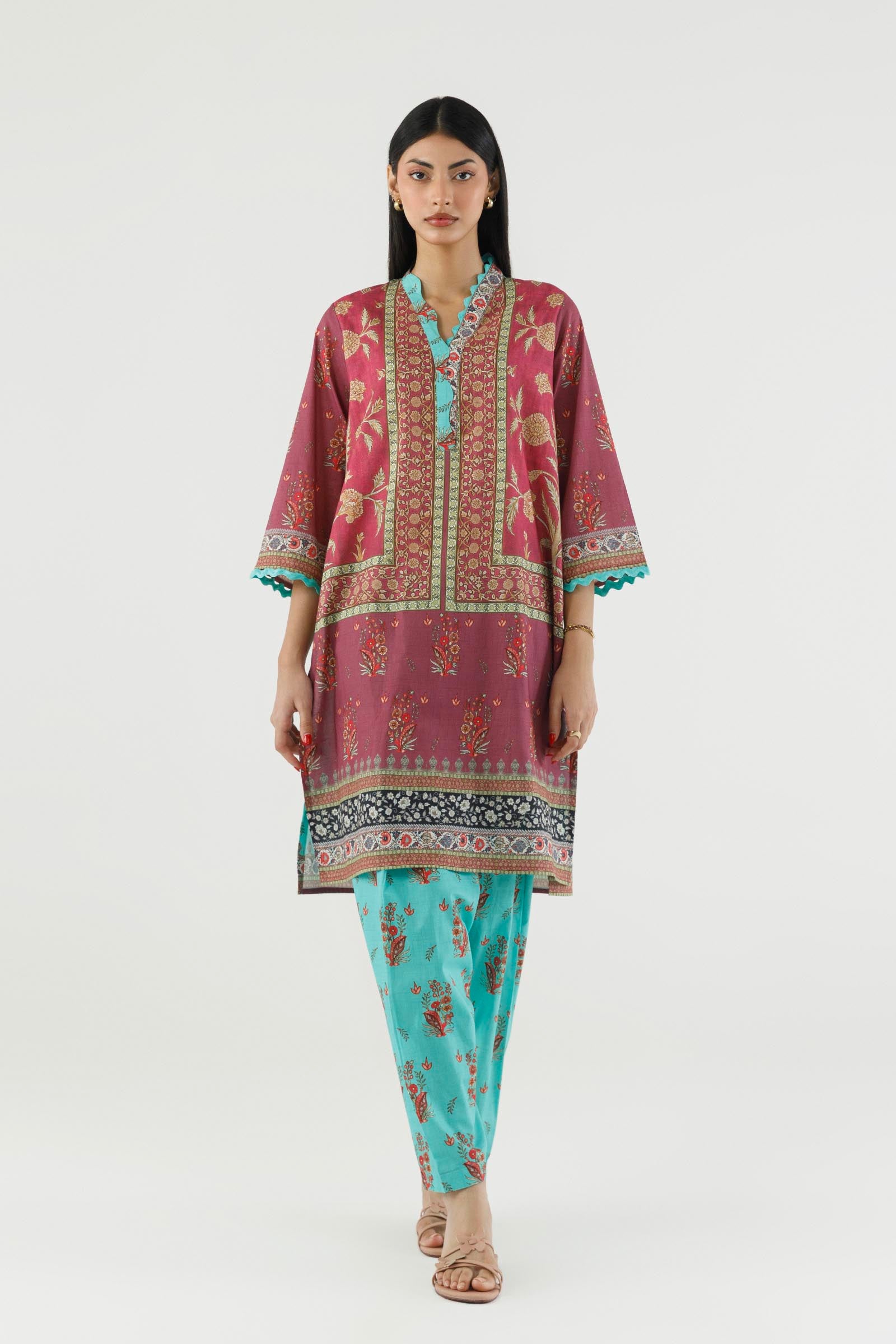 Stitched Printed Lawn Shirt+ Shalwar Main image