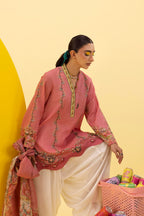 Stitched Printed Dobby Shirt+ Dupatta