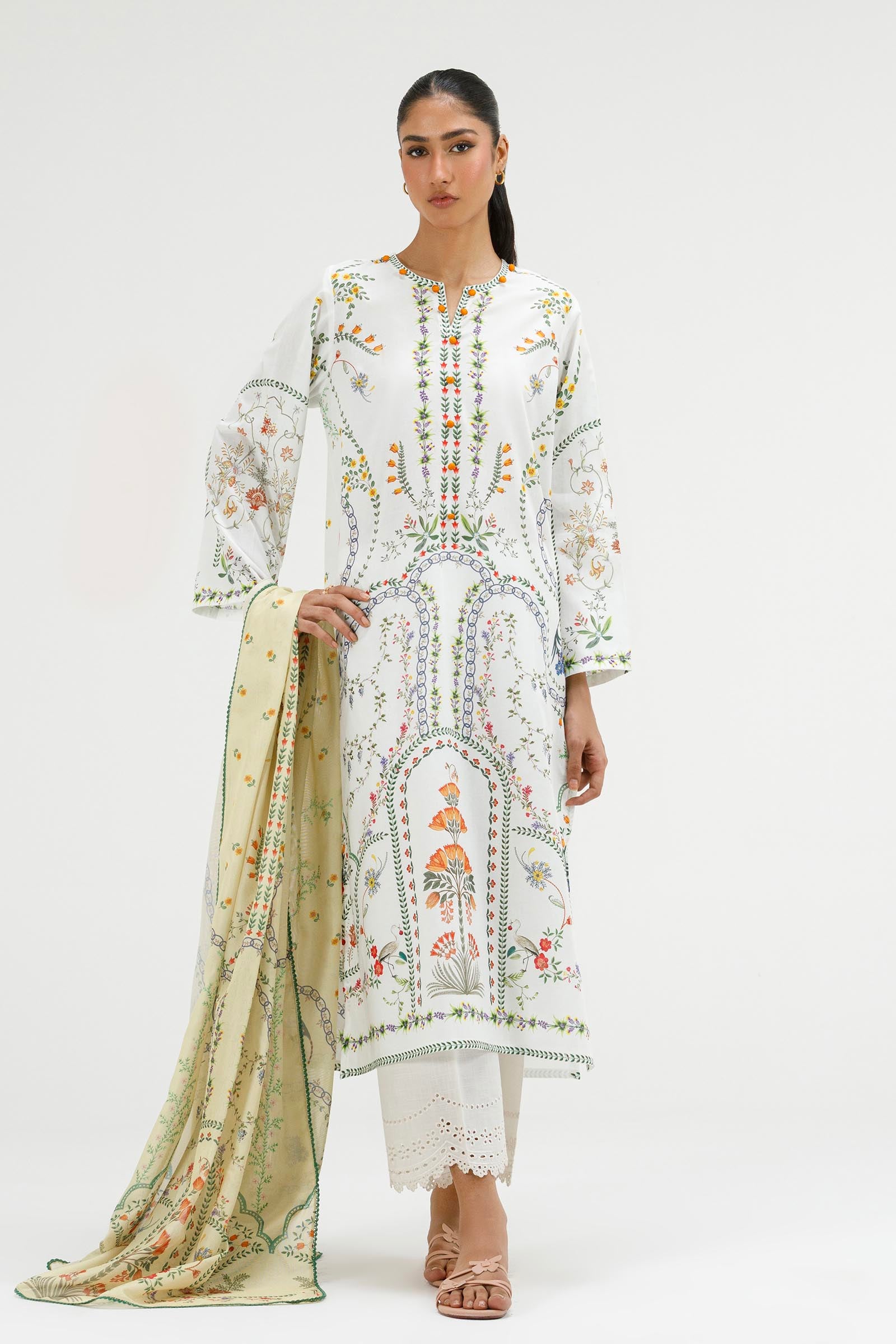 Stitched Printed Lawn Shirt+ Dupatta Main image