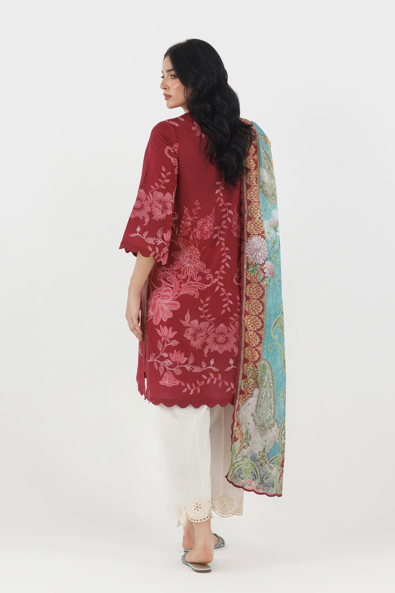 Stitched Printed Lawn Shirt+ Dupatta Secondary image