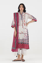 Stitched Printed Fancy Dobby Shirt+ Dupatta