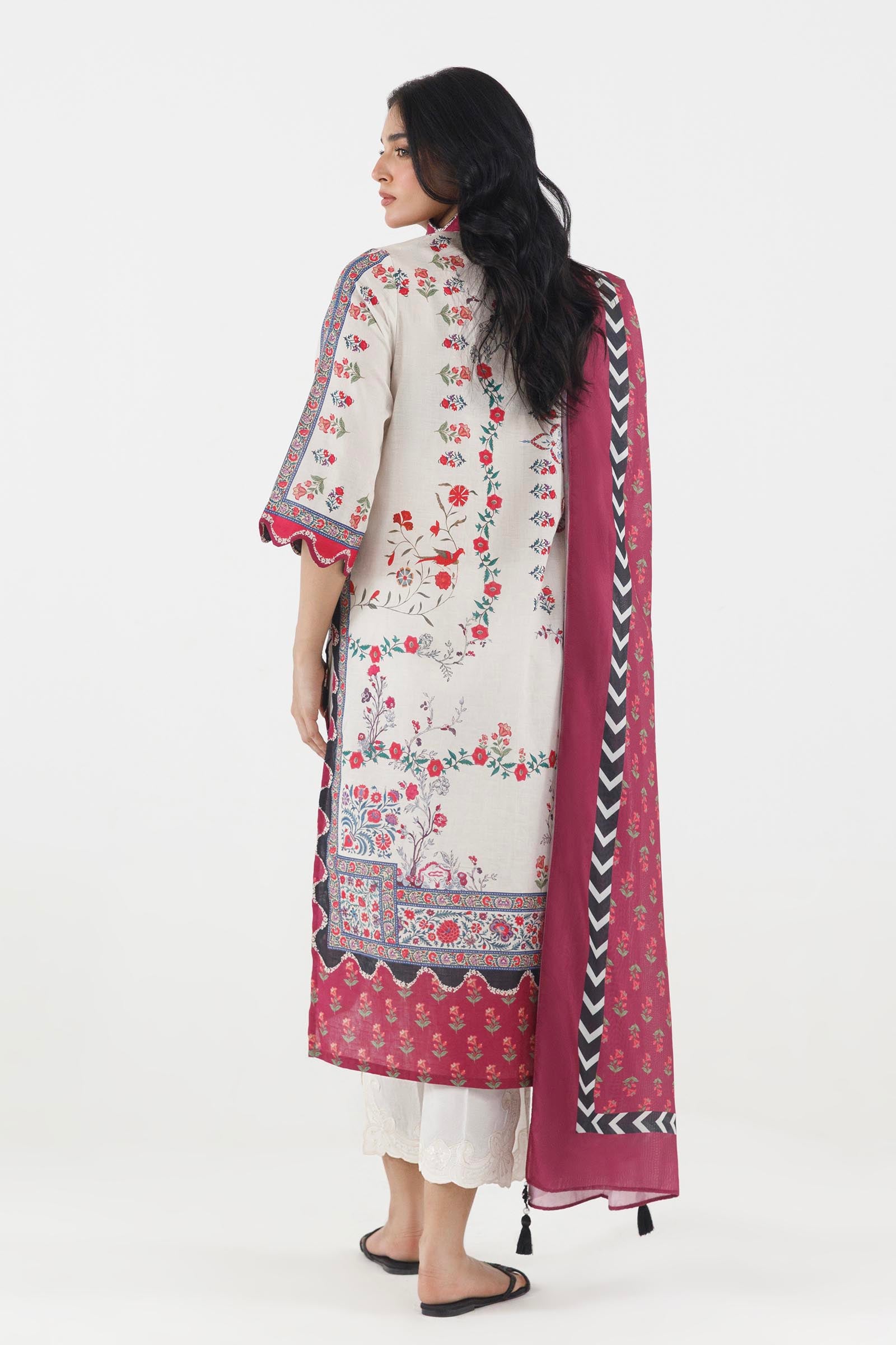 Stitched Printed Fancy Dobby Shirt+ Dupatta