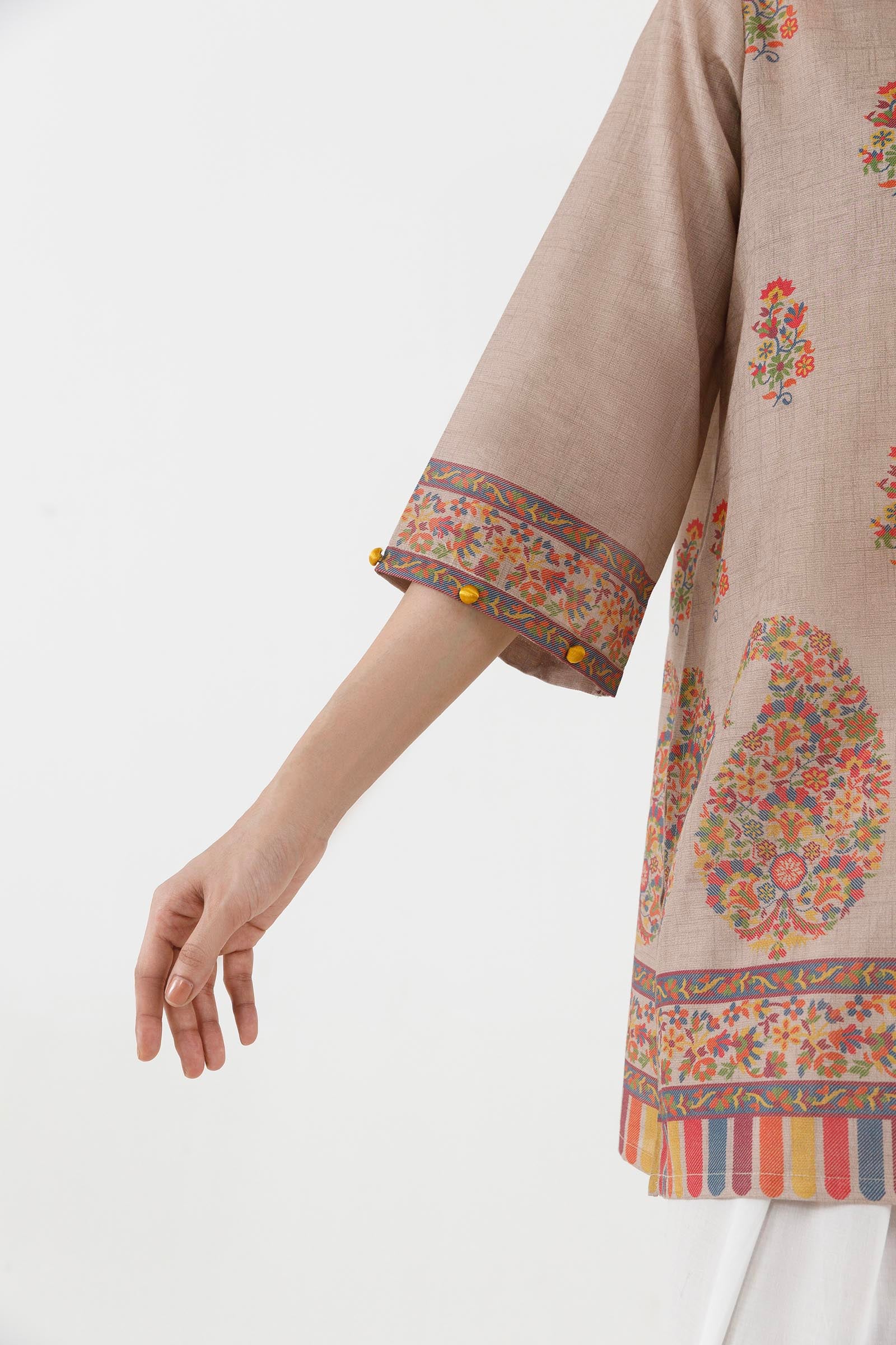 Stitched Printed Fancy Dobby Shirt+ Dupatta