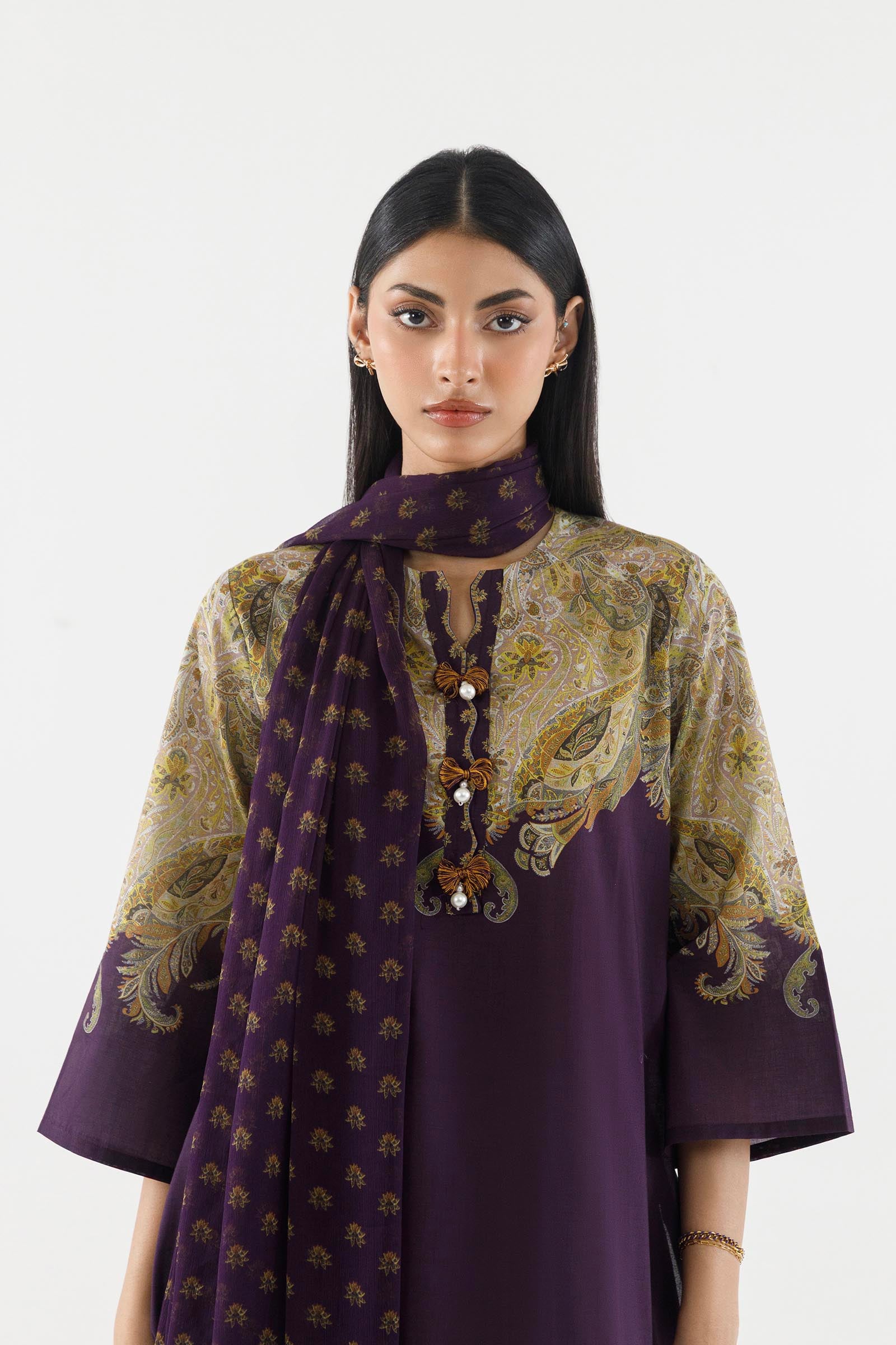 Stitched Printed Shirt+ Dupatta Secondary image