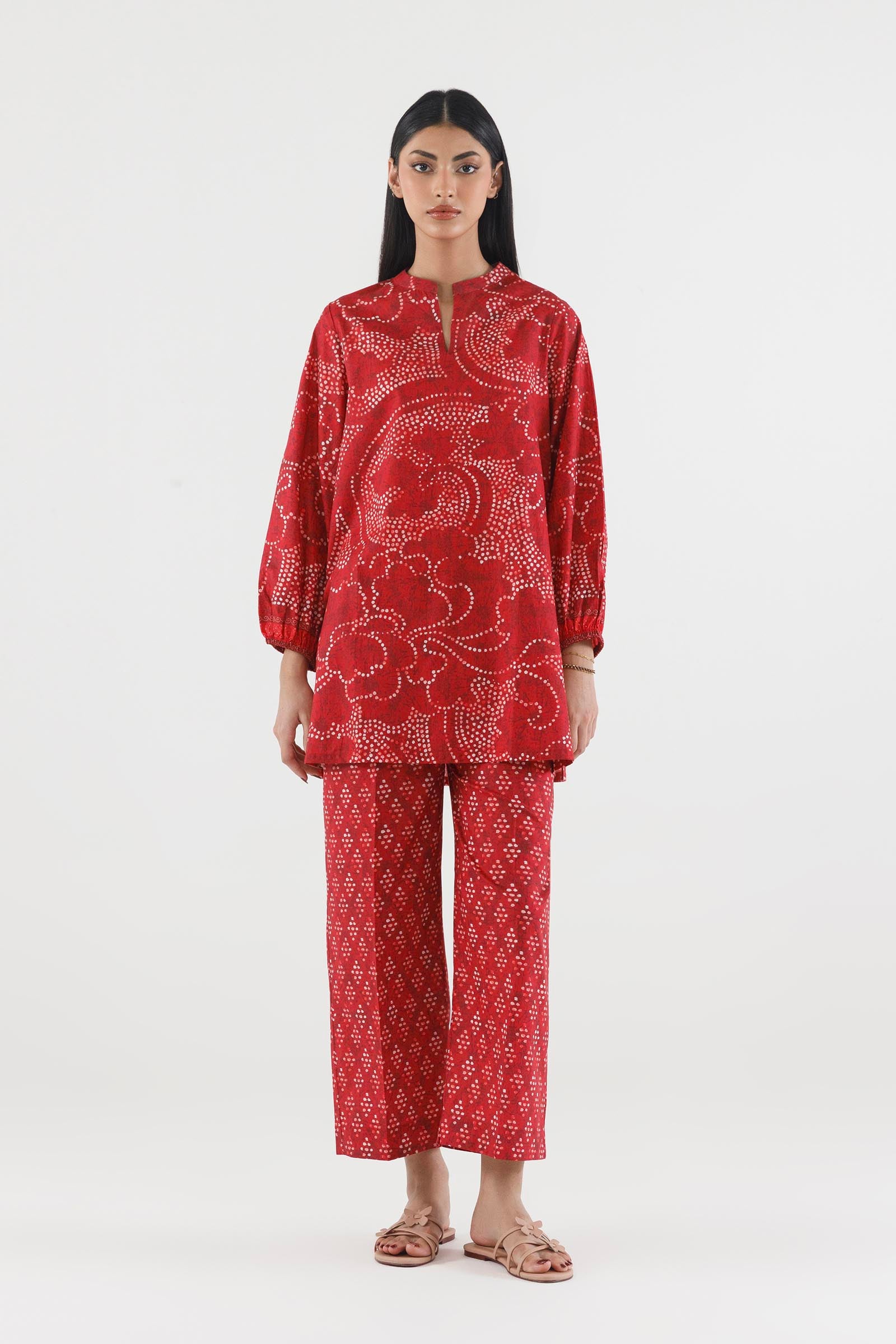 Stitched Printed Lawn Shirt+ Culotte Main image