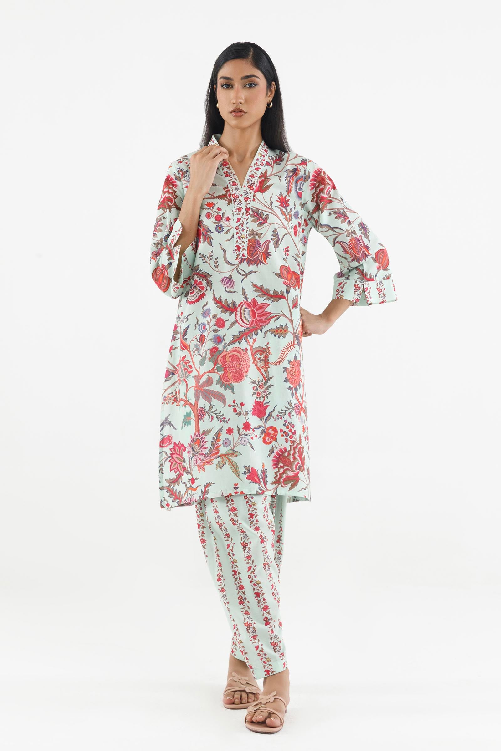 Stitched Printed Lawn Shirt+ Shalwar Main image