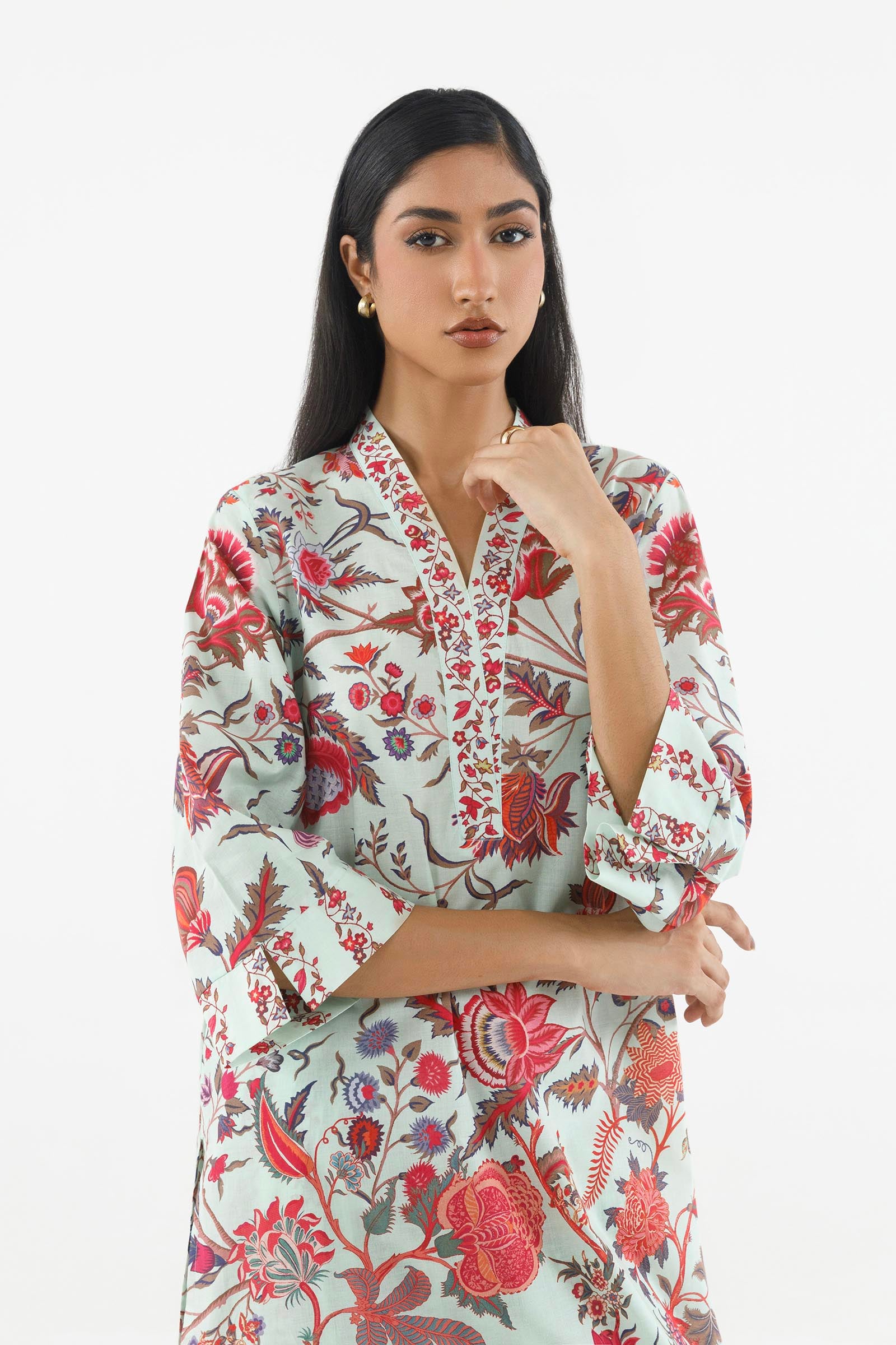 Stitched Printed Lawn Shirt+ Shalwar Secondary image