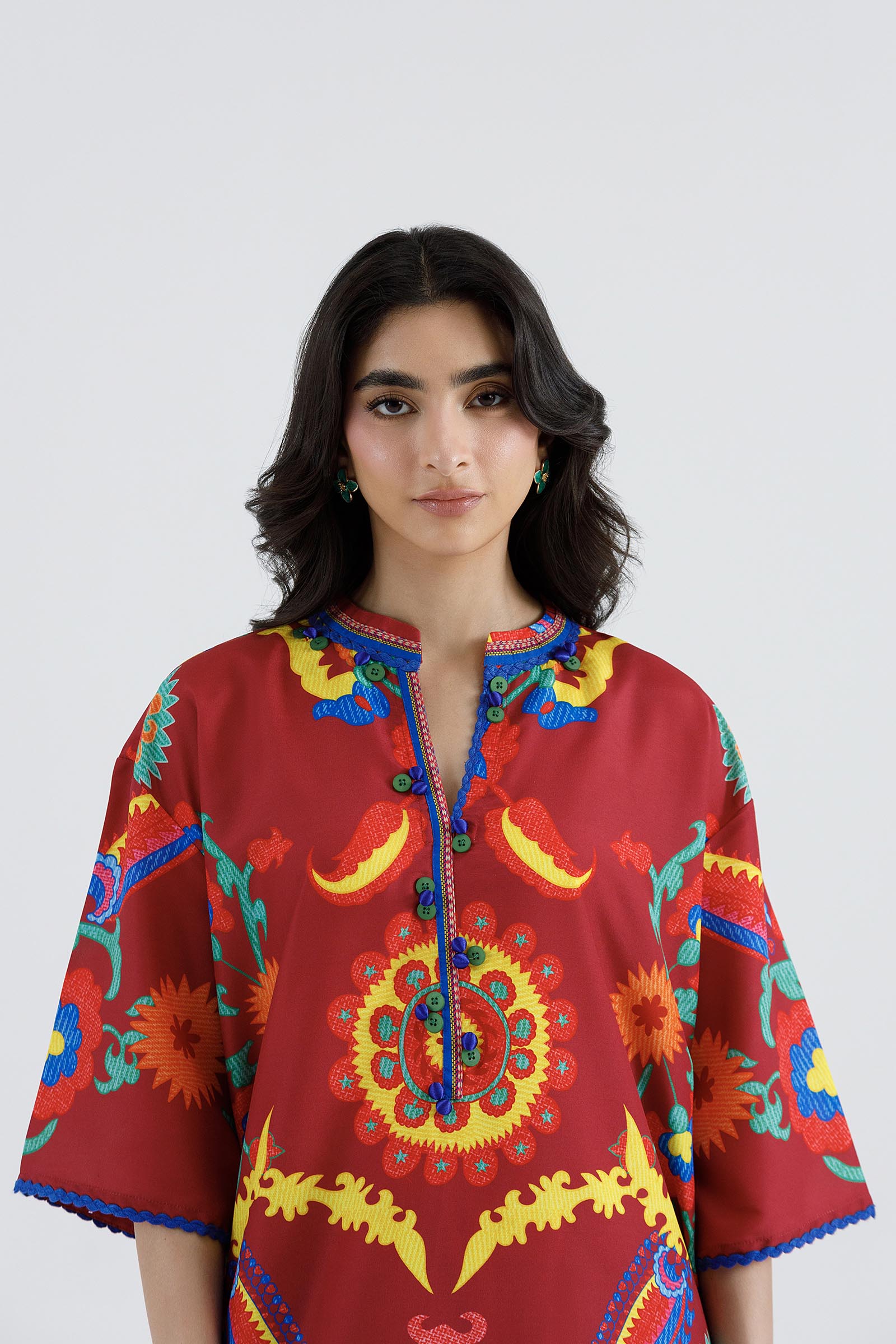 Stitched Printed Viscose Shirt+ Shalwar