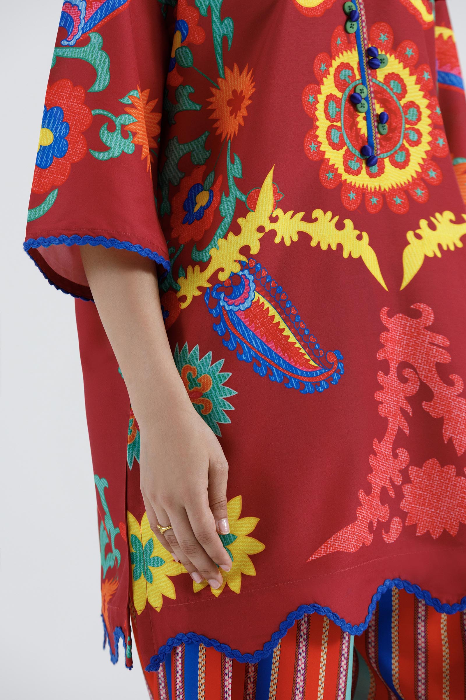 Stitched Printed Viscose Shirt+ Shalwar