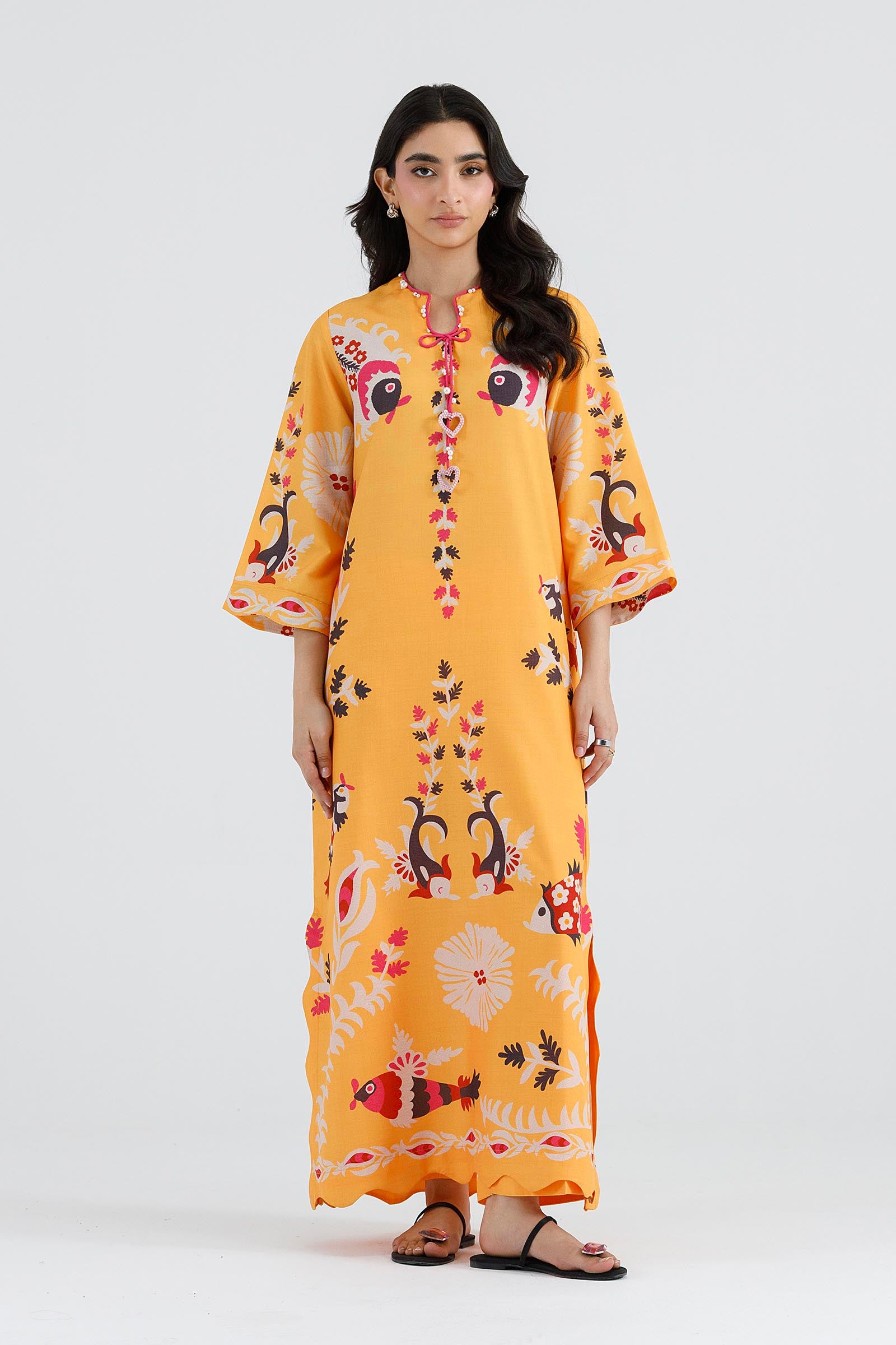 Stitched Printed Viscose Shirt+ Culotte