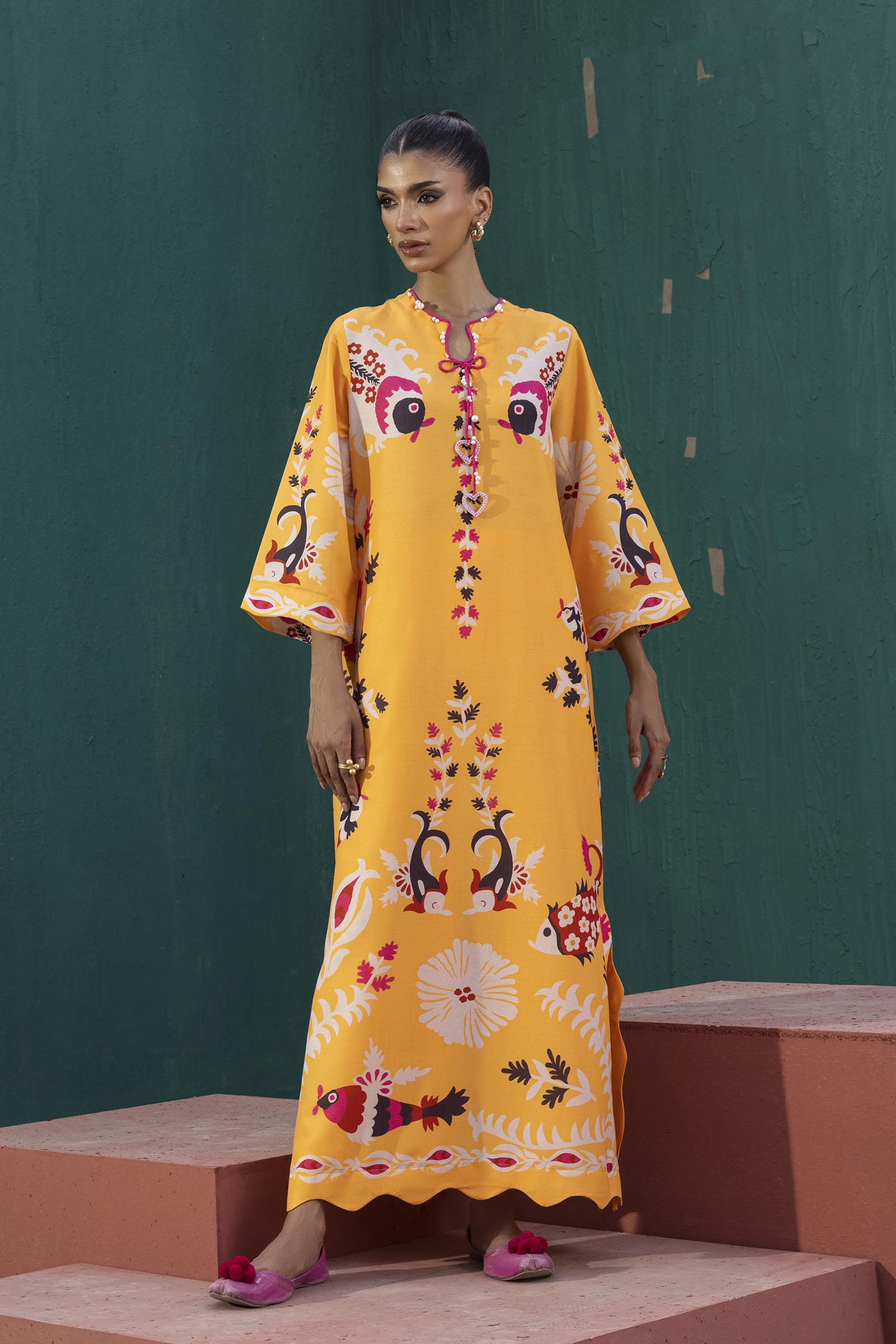 Stitched Printed Viscose Shirt+ Culotte Main image
