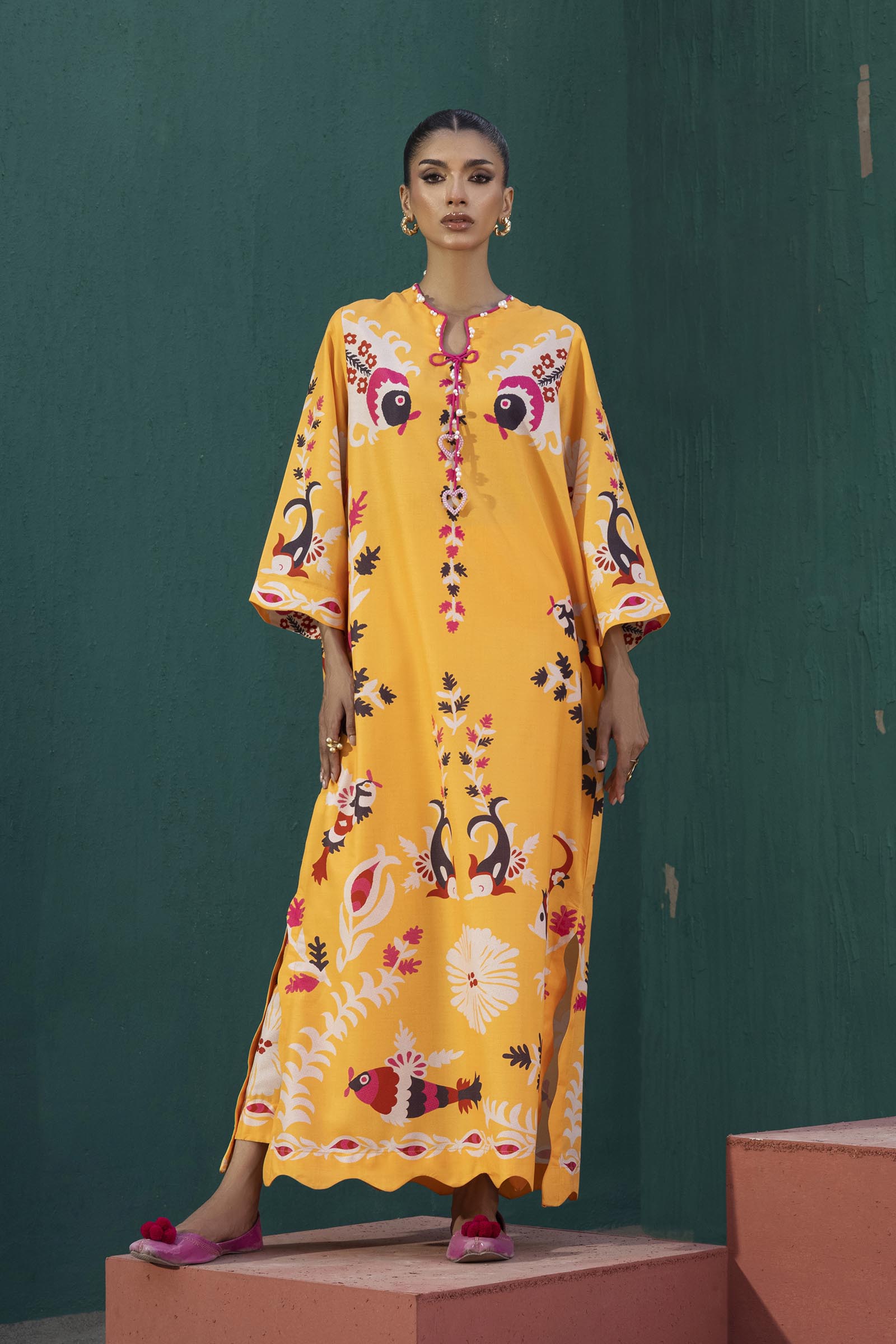 Stitched Printed Viscose Shirt+ Culotte Secondary image