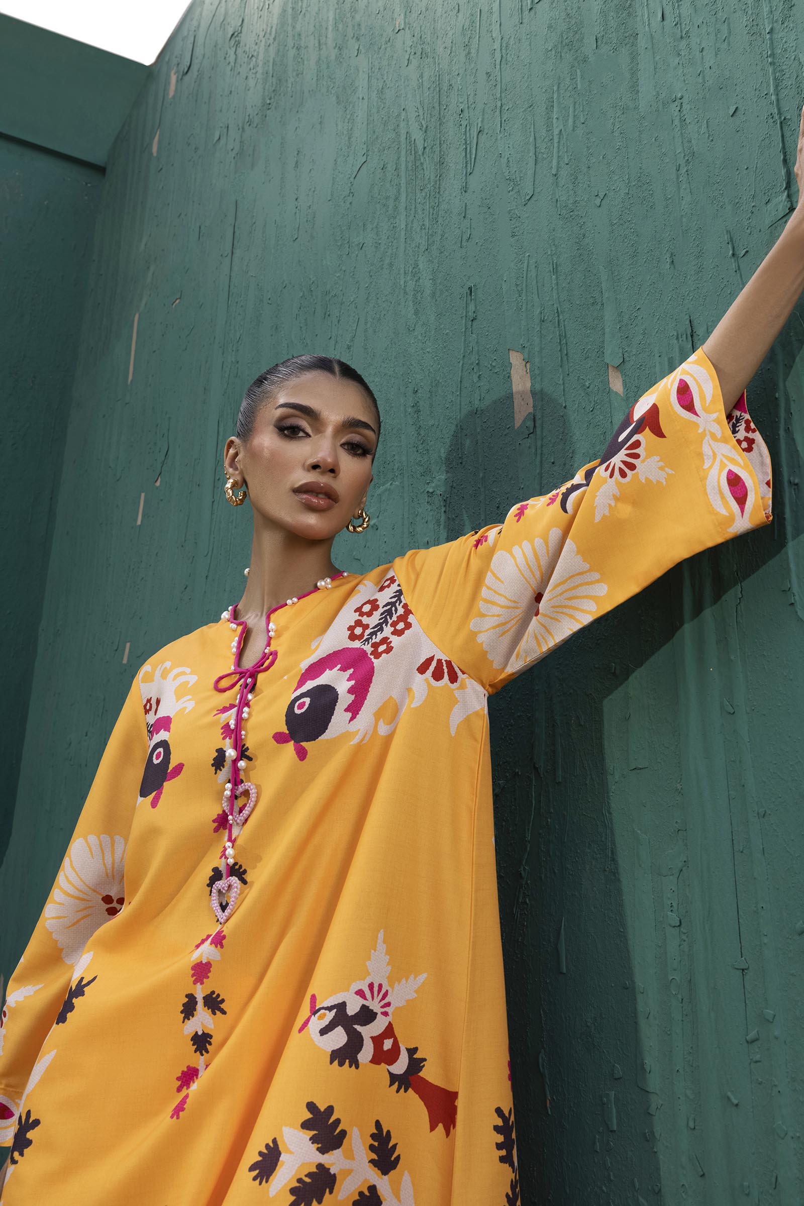 Stitched Printed Viscose Shirt+ Culotte