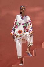 Stitched Printed Viscose Shirt+ Culotte