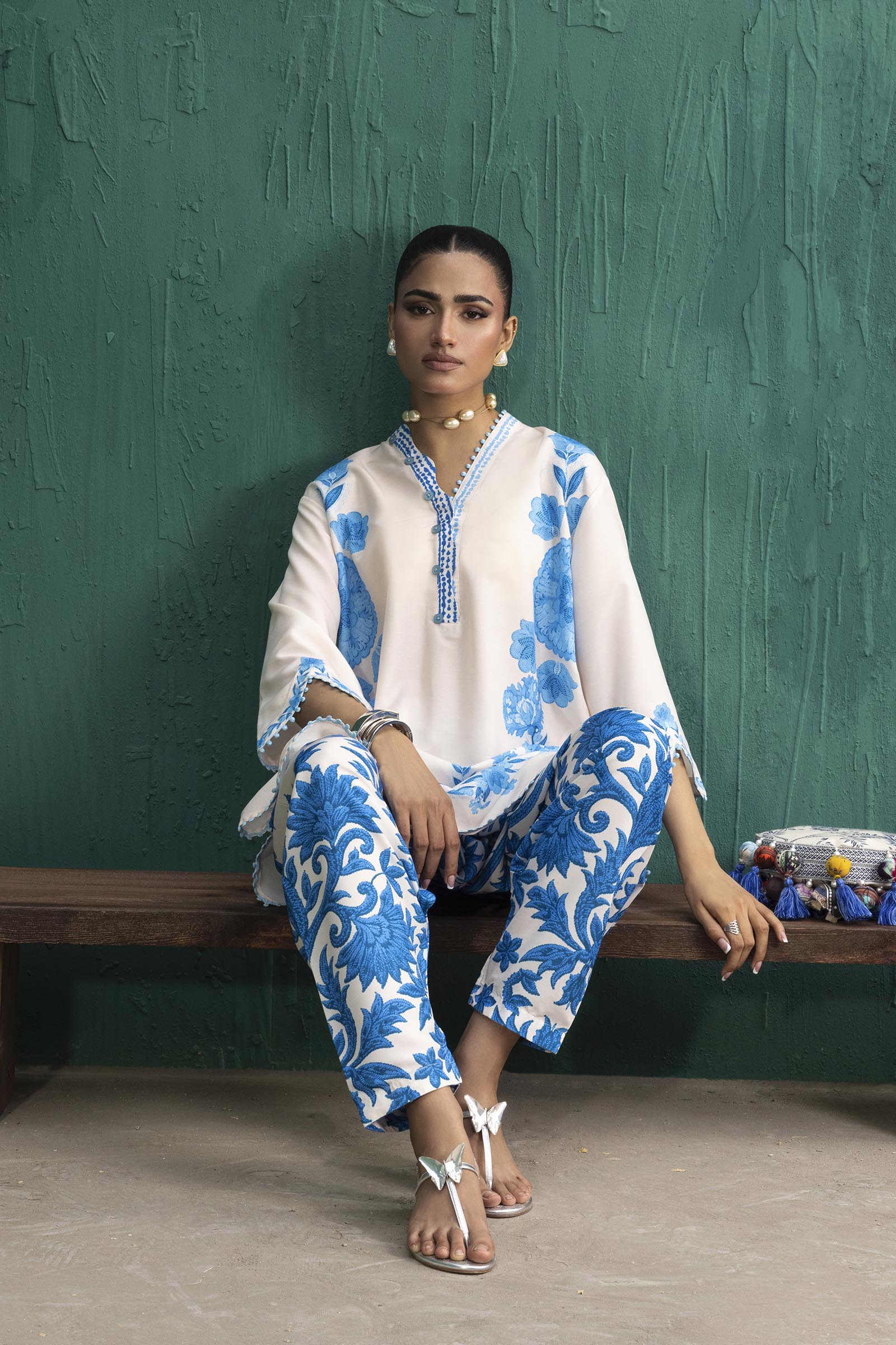 Stitched Printed Viscose Shirt+ Shalwar Secondary image