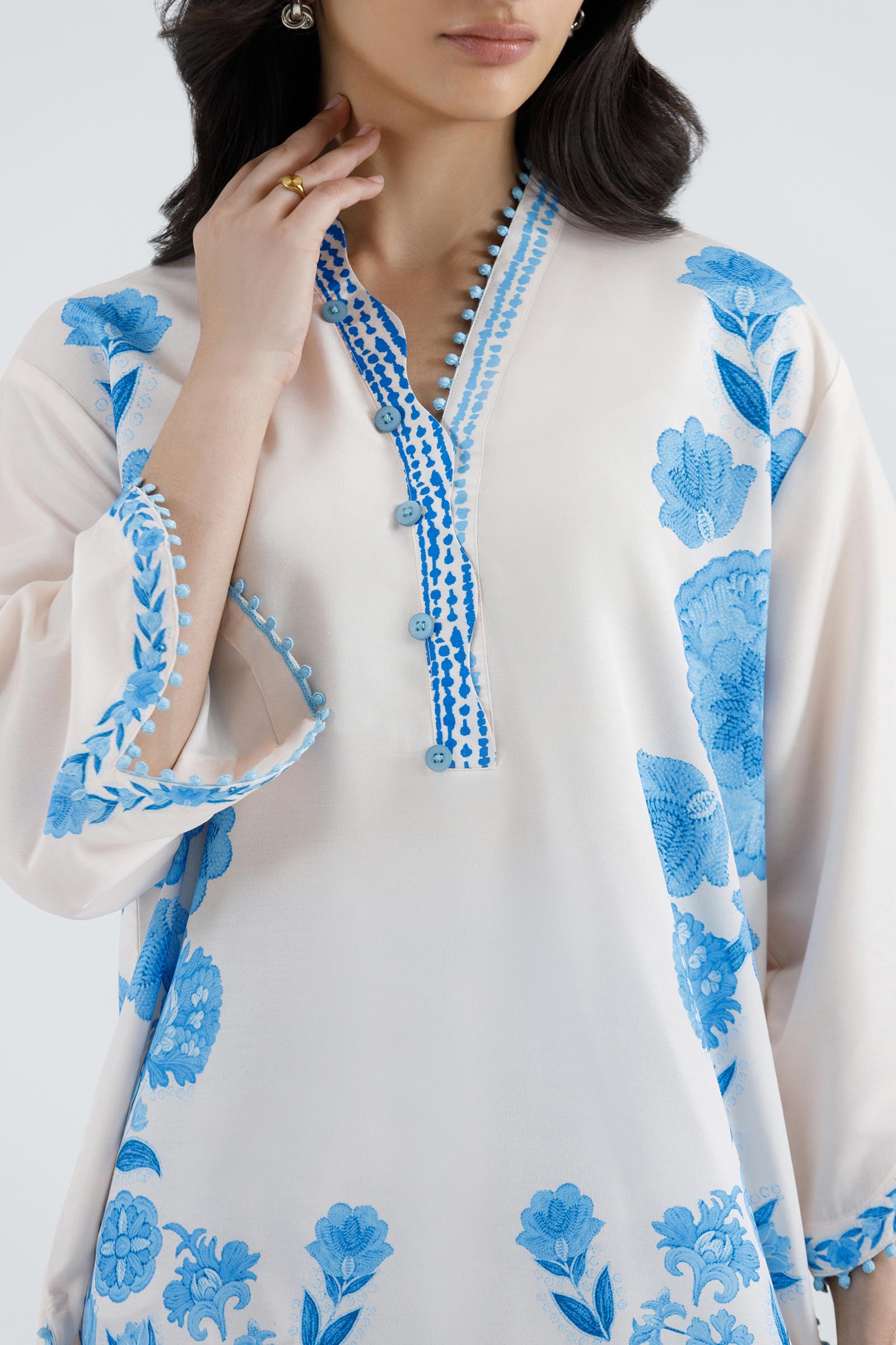 Stitched Printed Viscose Shirt+ Shalwar