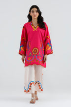 Stitched Printed Viscose Shirt+ Culotte