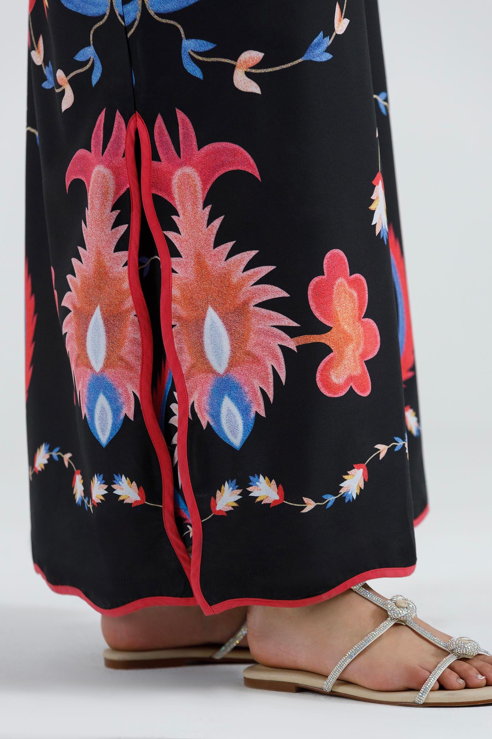 Stitched Printed Viscose Shirt+ Culotte