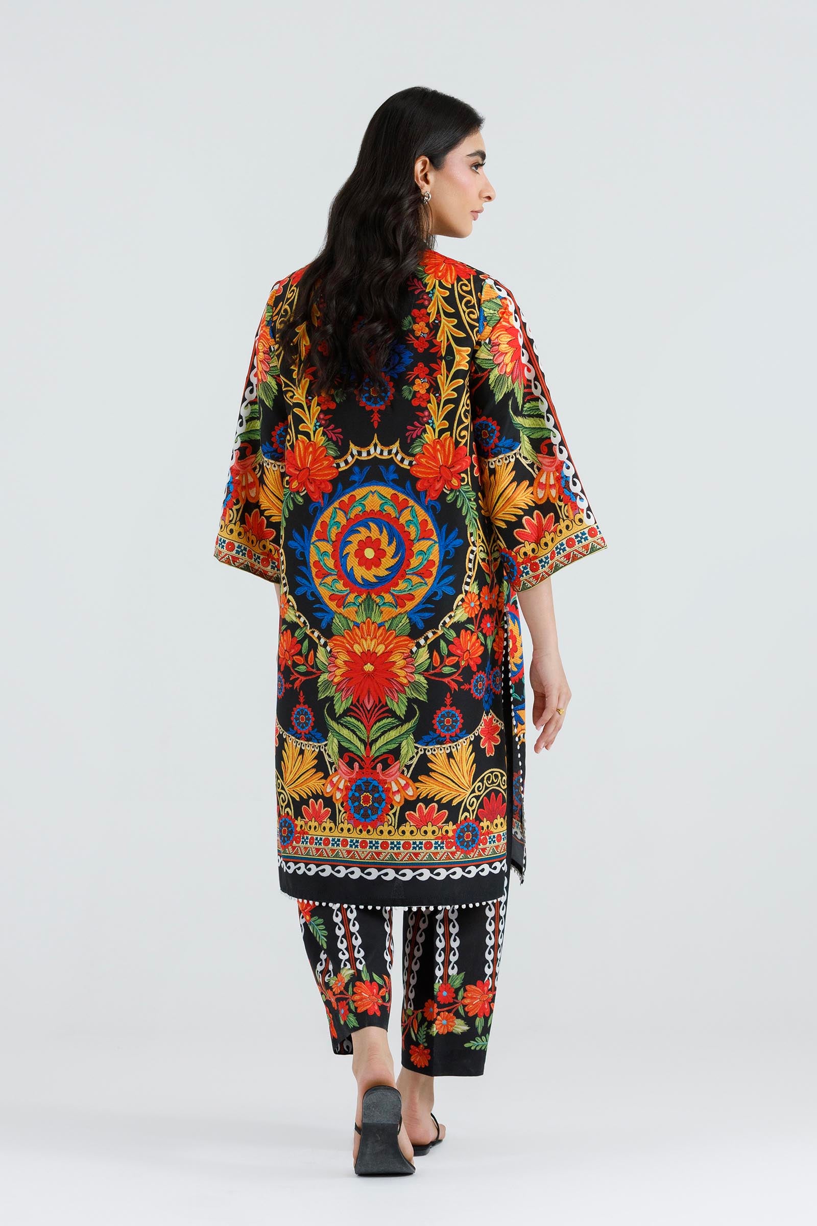 Stitched Printed Viscose Shirt+ Culotte