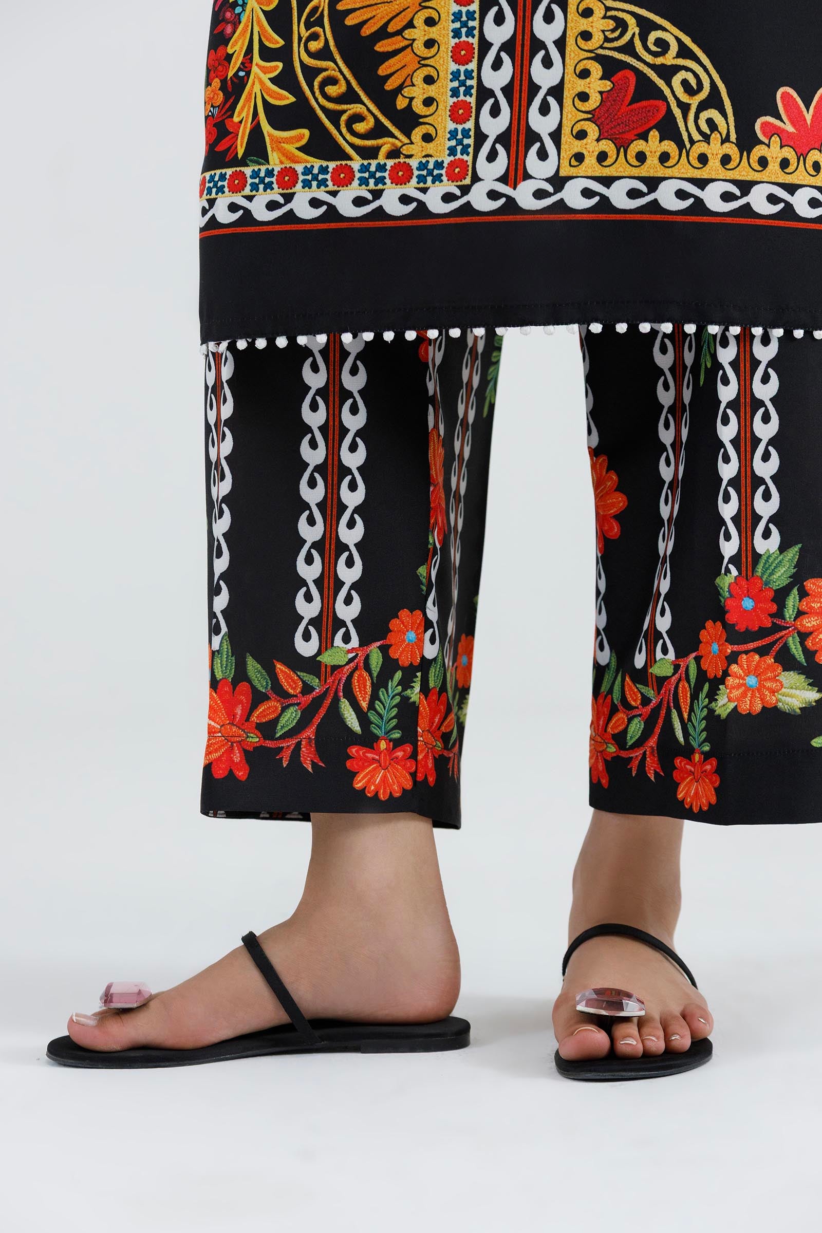 Stitched Printed Viscose Shirt+ Culotte